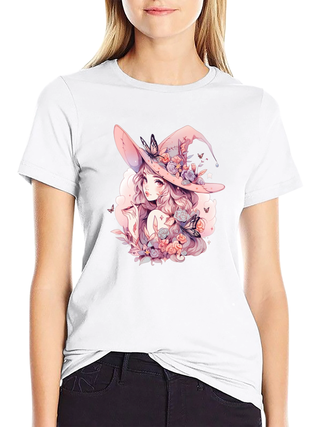 Anime Witch Graphic T-Shirt