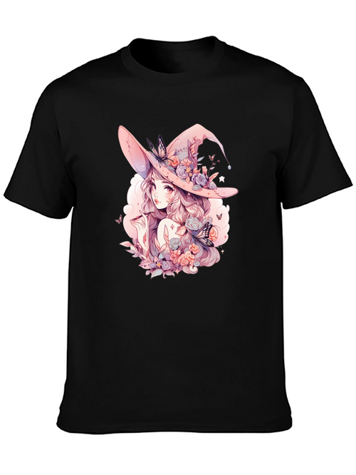Anime Witch Graphic T-Shirt
