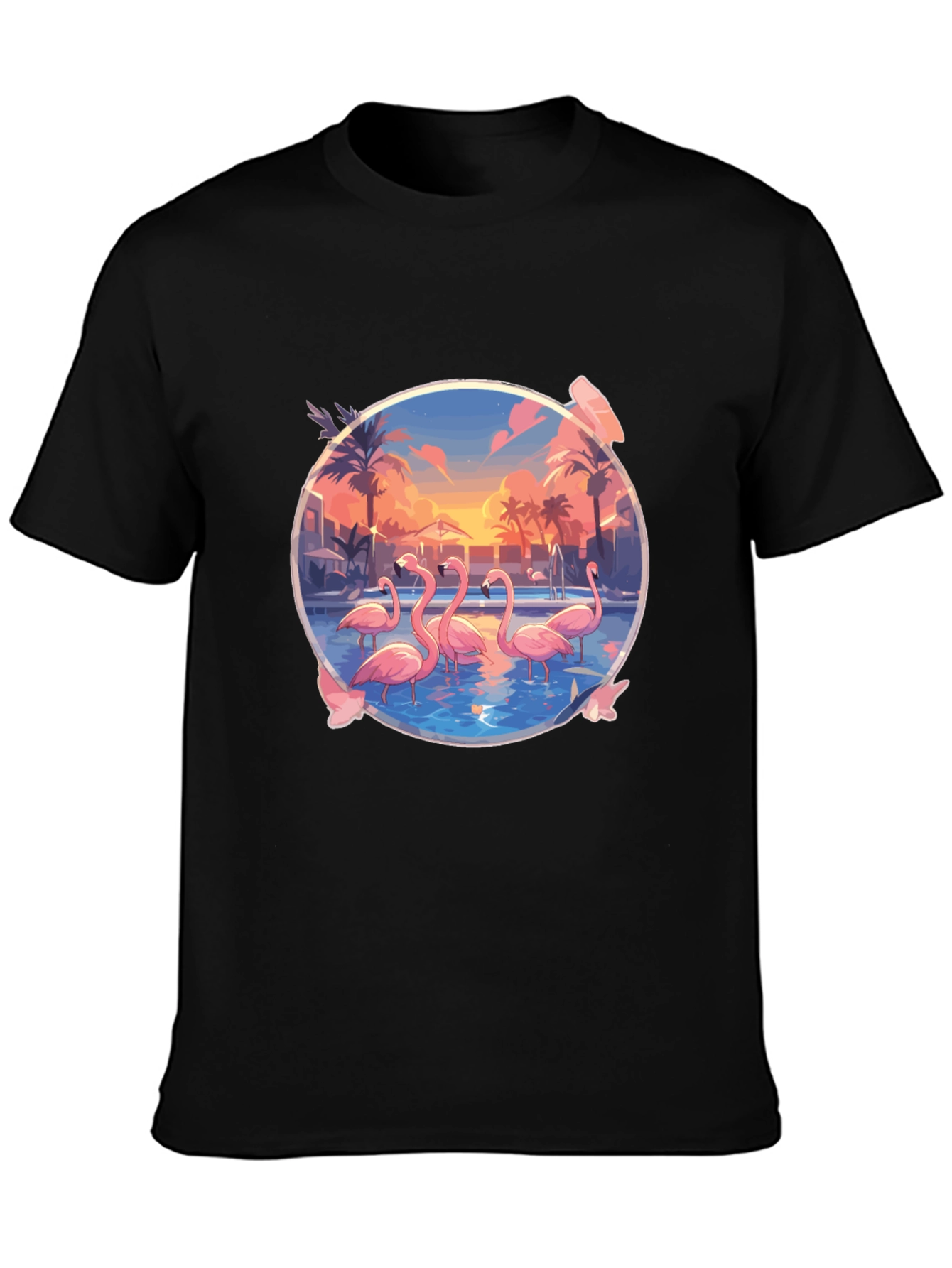 Flamingo Sunset Graphic Tee