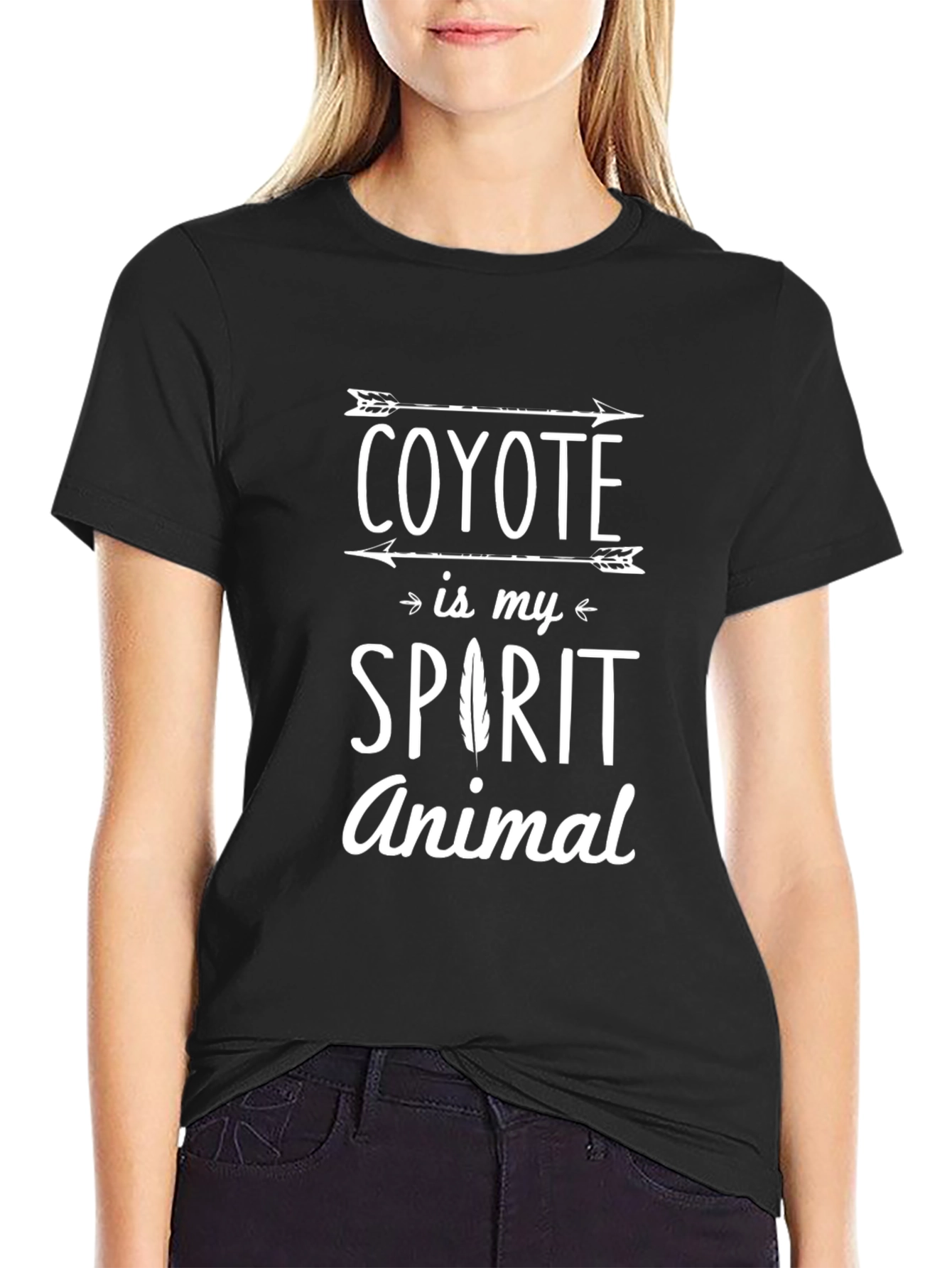 Coyote Spirit Animal Graphic Tee - Trendy Unisex T-Shirt
