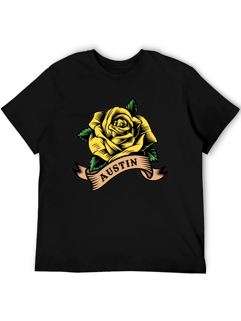 Austin Rose Graphic T-Shirt - Black