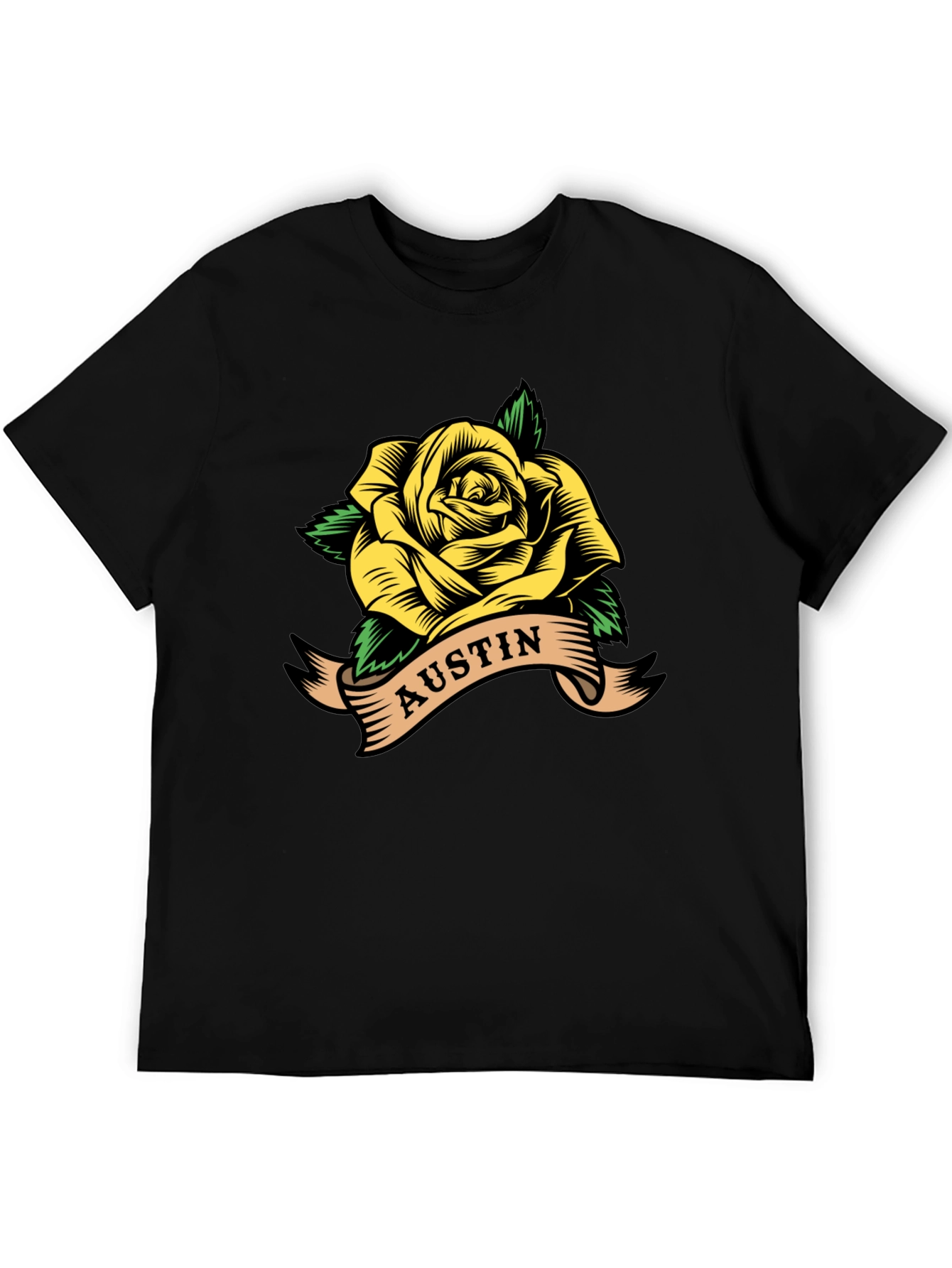 Austin Rose Graphic T-Shirt - Black