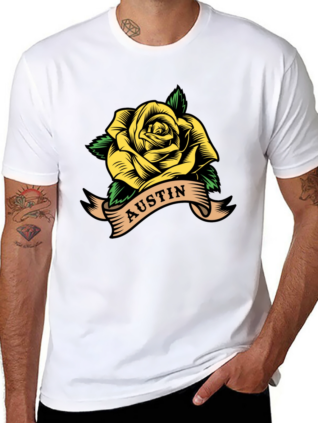 Austin Rose Graphic T-Shirt - Black