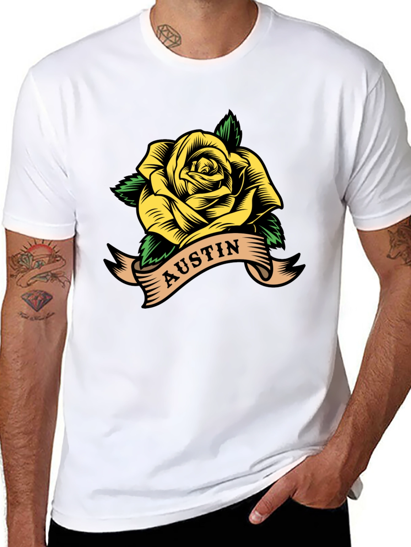 Austin Rose Graphic T-Shirt - Black