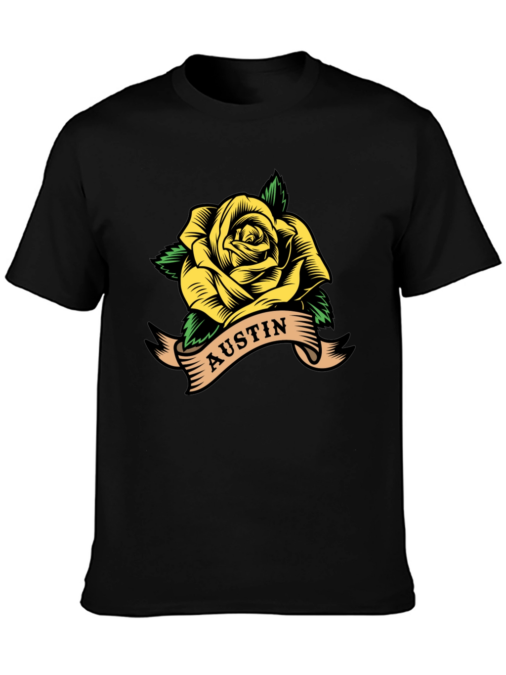 Austin Rose Graphic T-Shirt - Black
