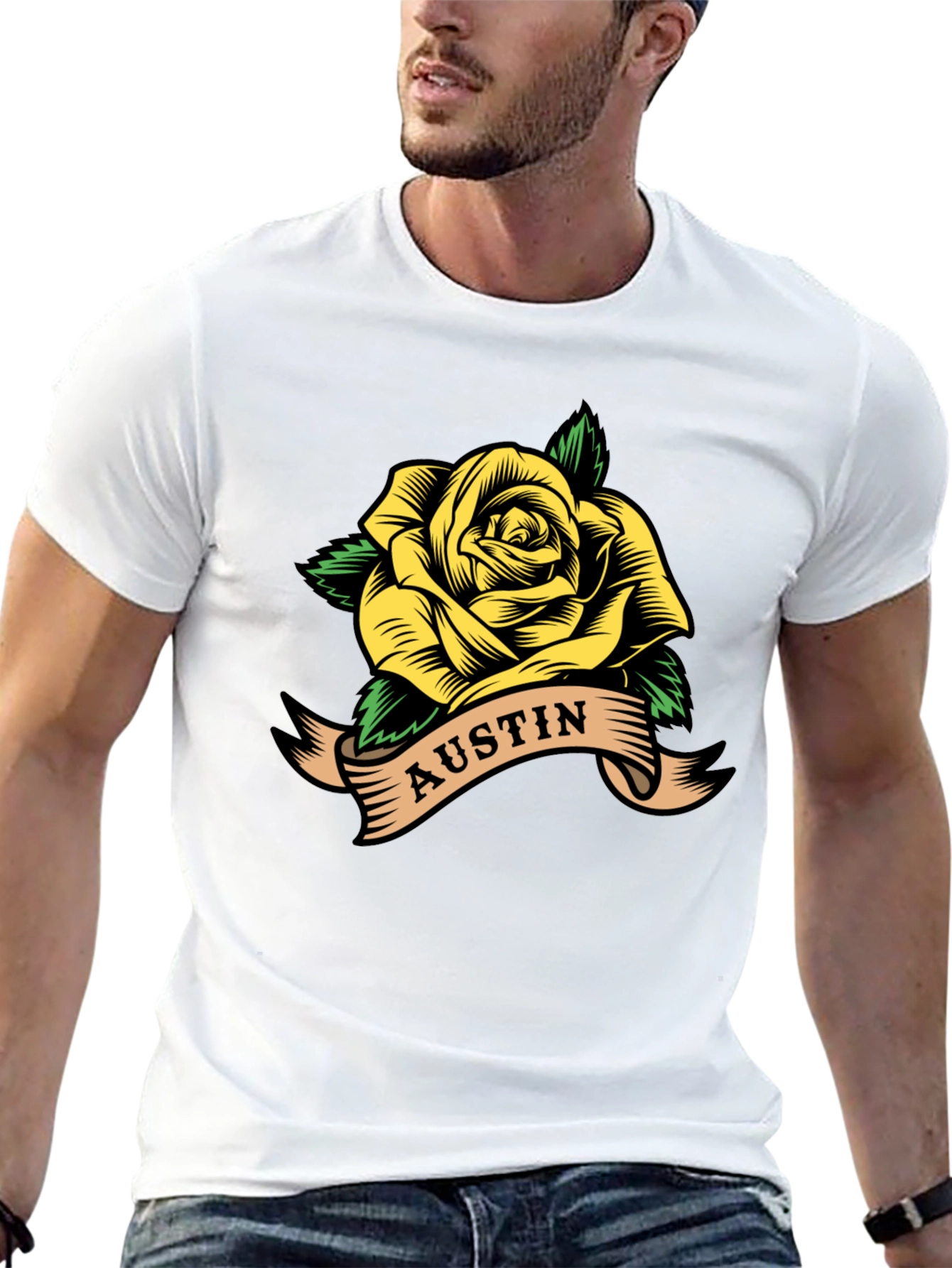 Austin Rose Graphic T-Shirt - Black