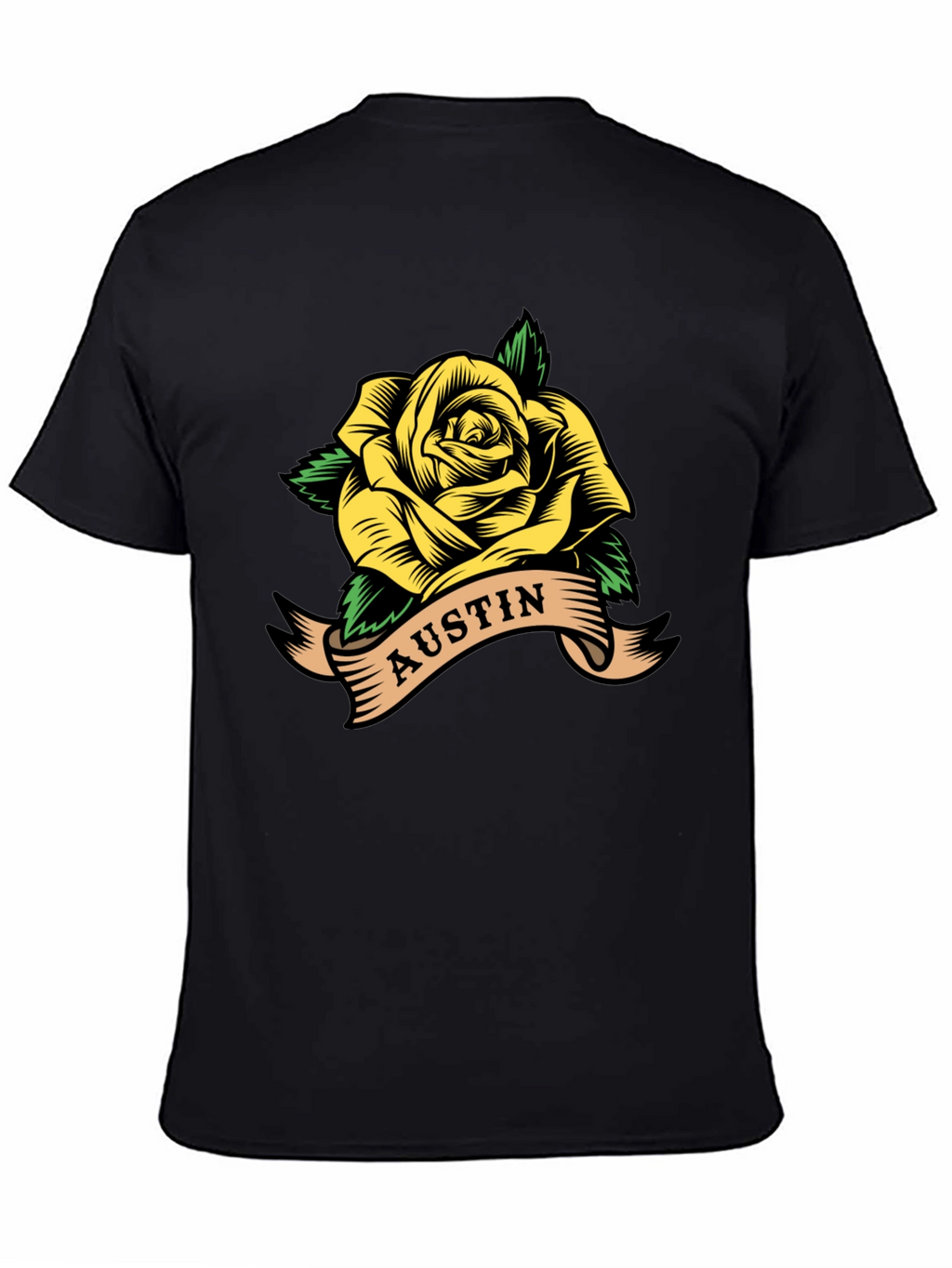 Austin Rose Graphic T-Shirt - Black