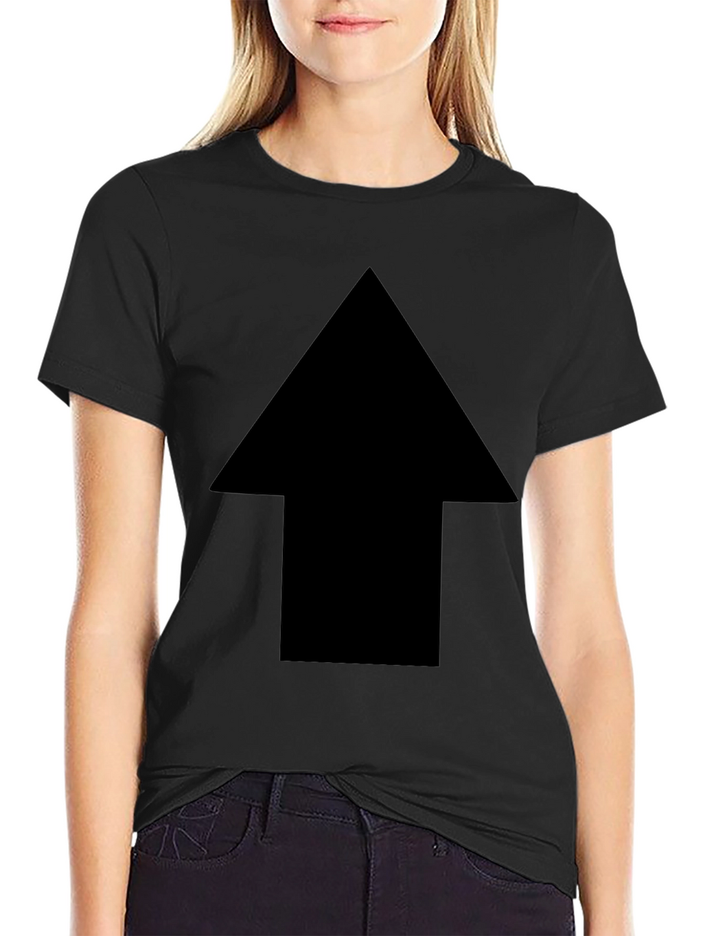 Bold Arrow Graphic Tee - Casual Cotton Shirt