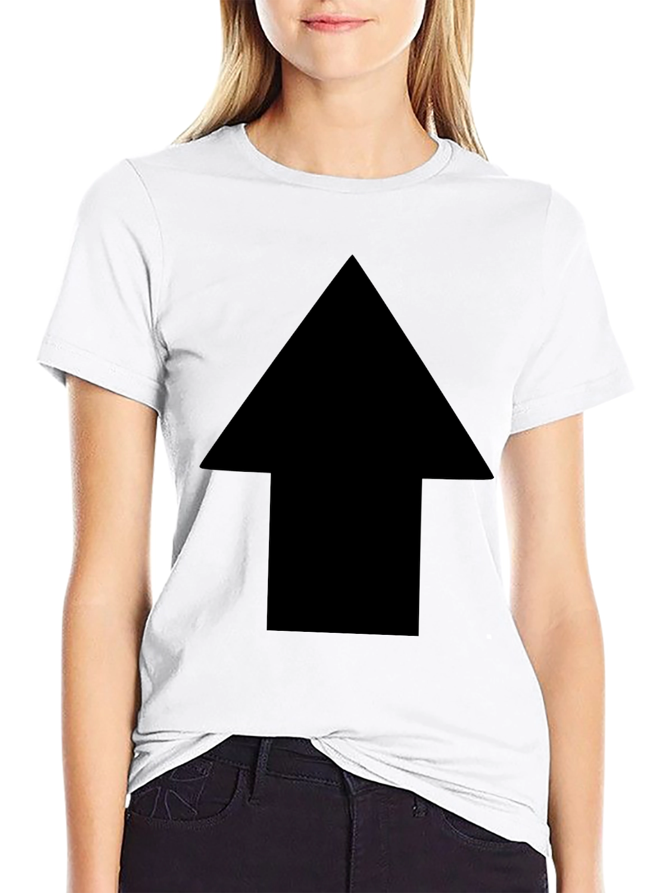 Bold Arrow Graphic Tee - Casual Cotton Shirt