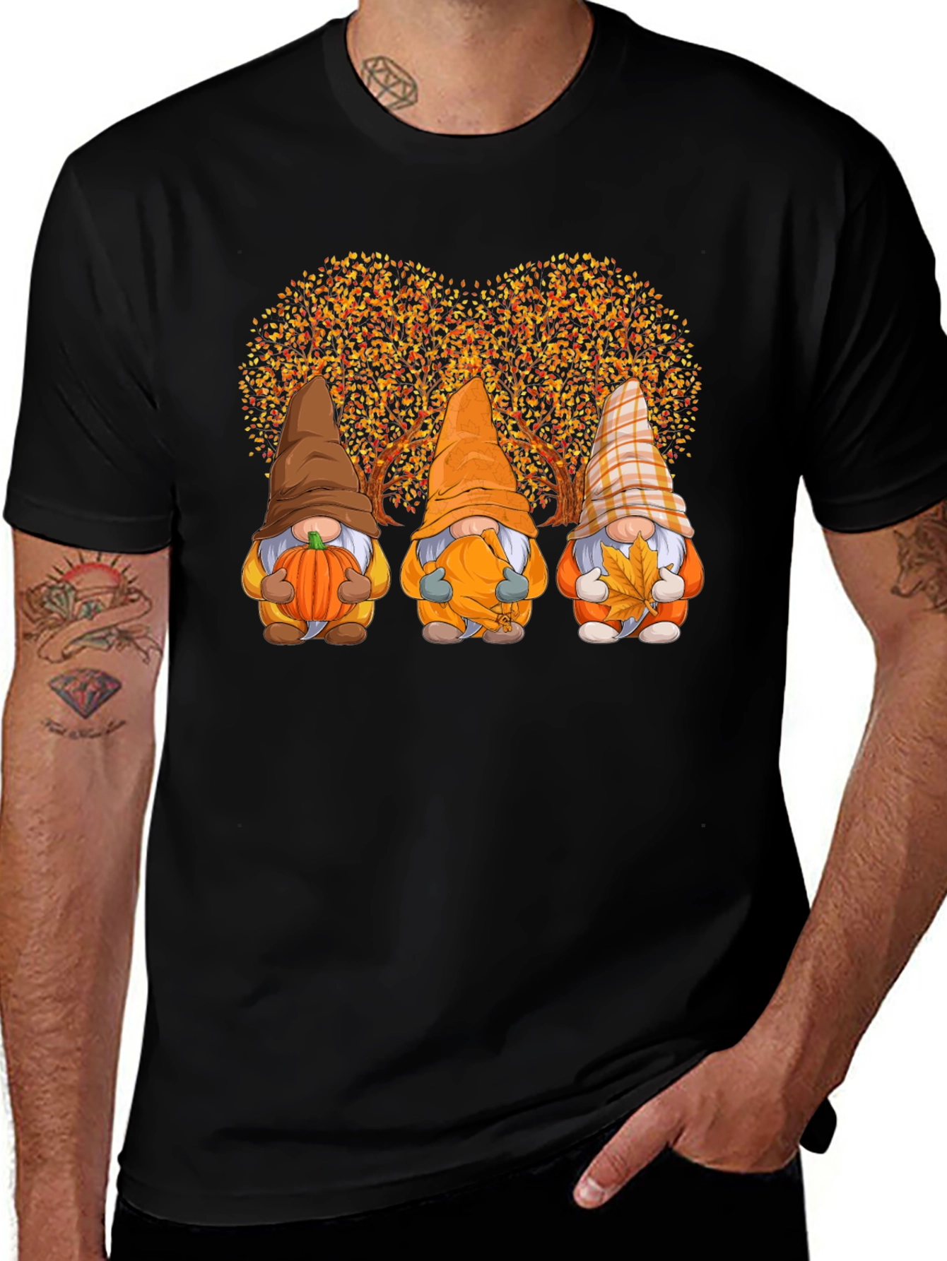 Fall Gnomes T-Shirt - Autumn Harvest Graphic Tee