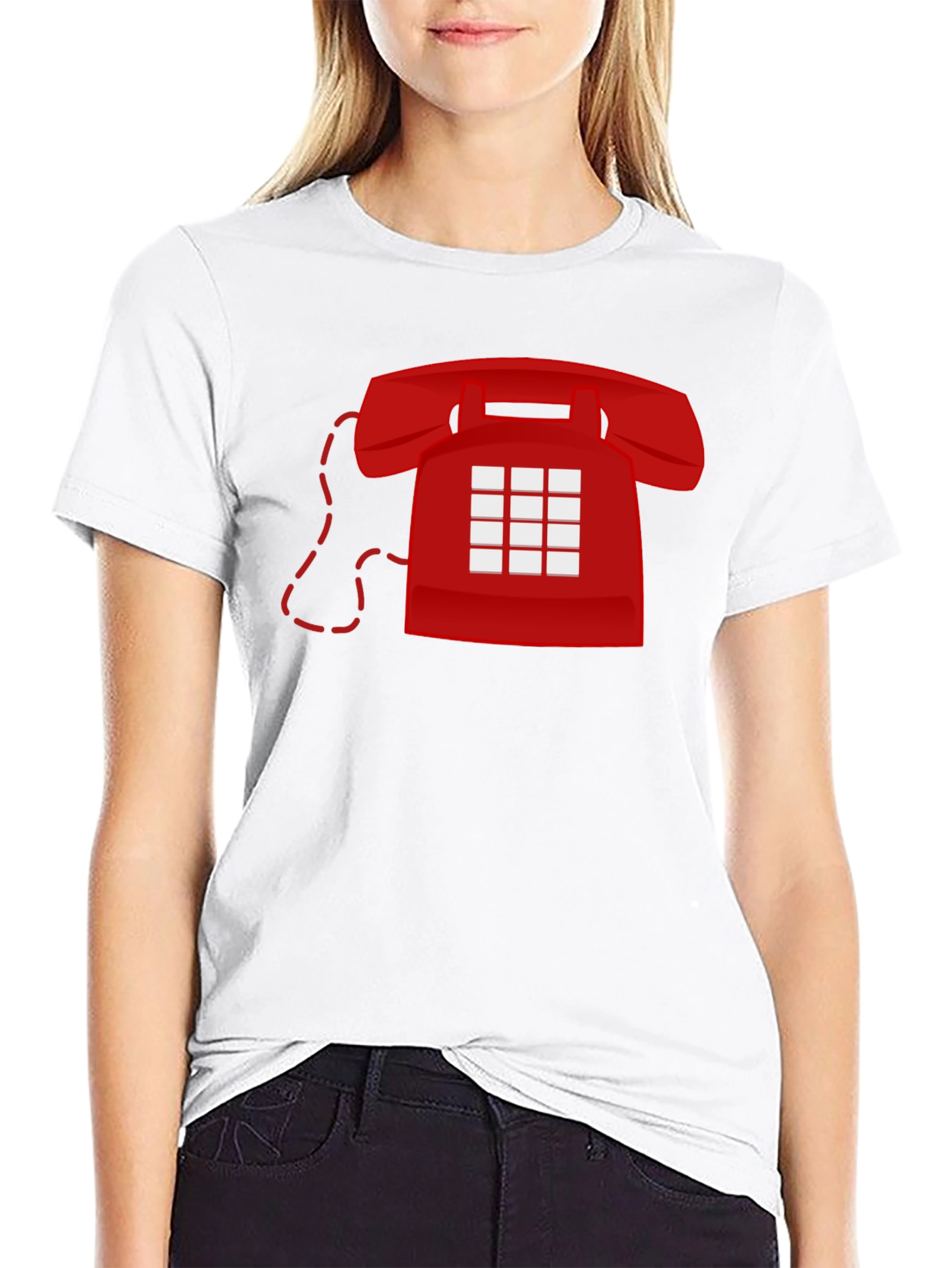 Retro Red Phone T-Shirt - Classic Cool!