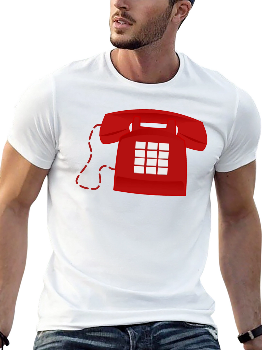 Retro Red Phone T-Shirt - Classic Cool!