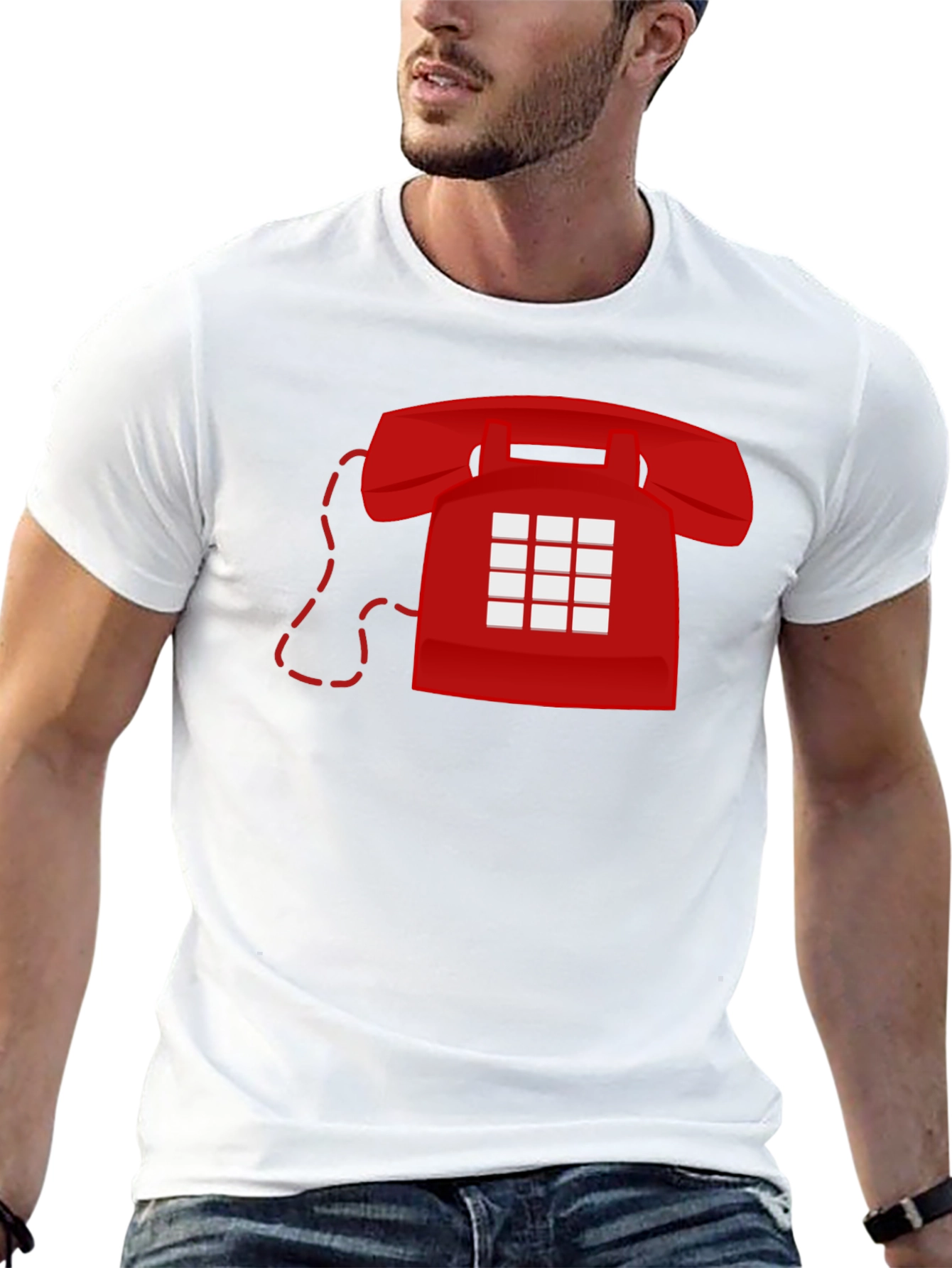 Retro Red Phone T-Shirt - Classic Cool!