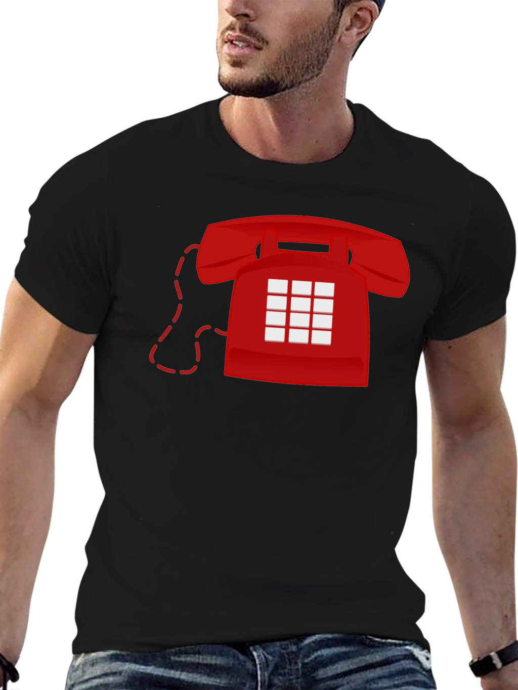 Retro Red Phone T-Shirt - Classic Cool!