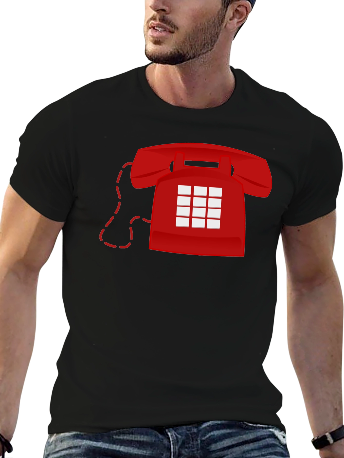 Retro Red Phone T-Shirt - Classic Cool!