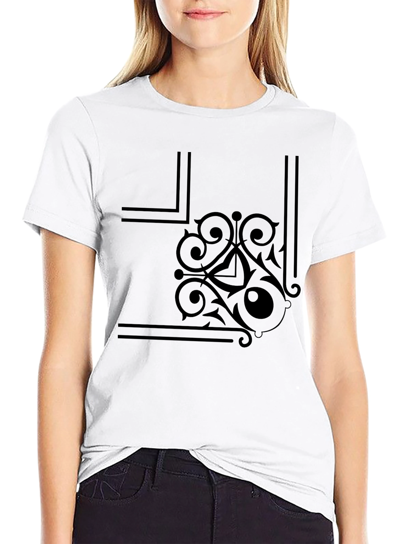 Stylish Black Graphic Print T-Shirt