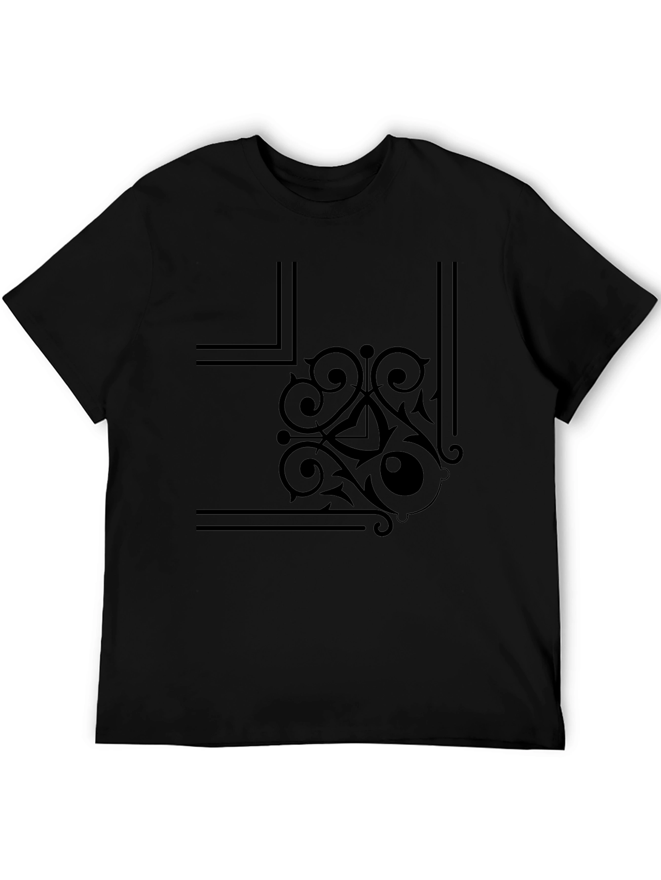 Stylish Black Graphic Print T-Shirt
