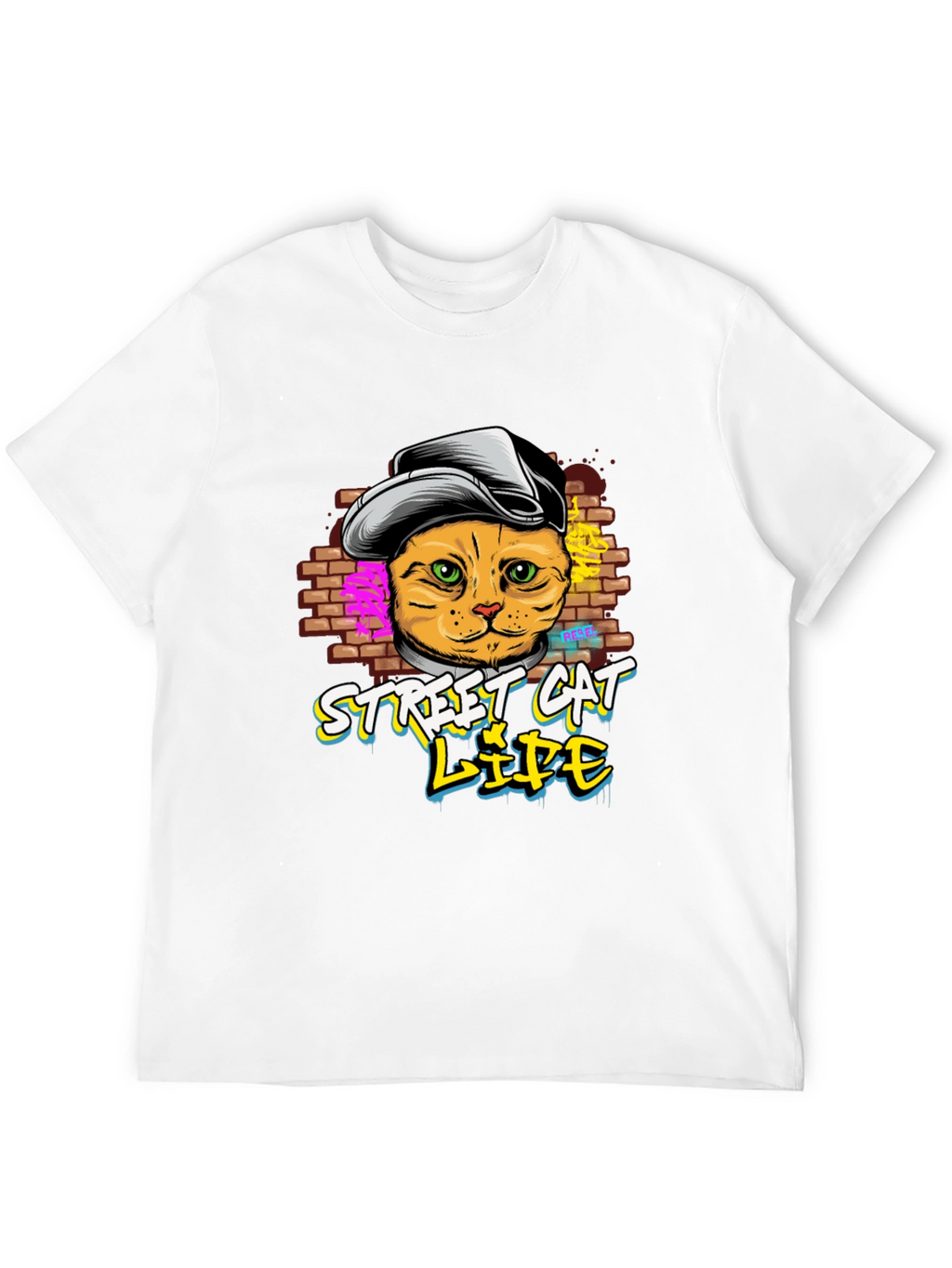 Street Cat Life Graphic T-Shirt