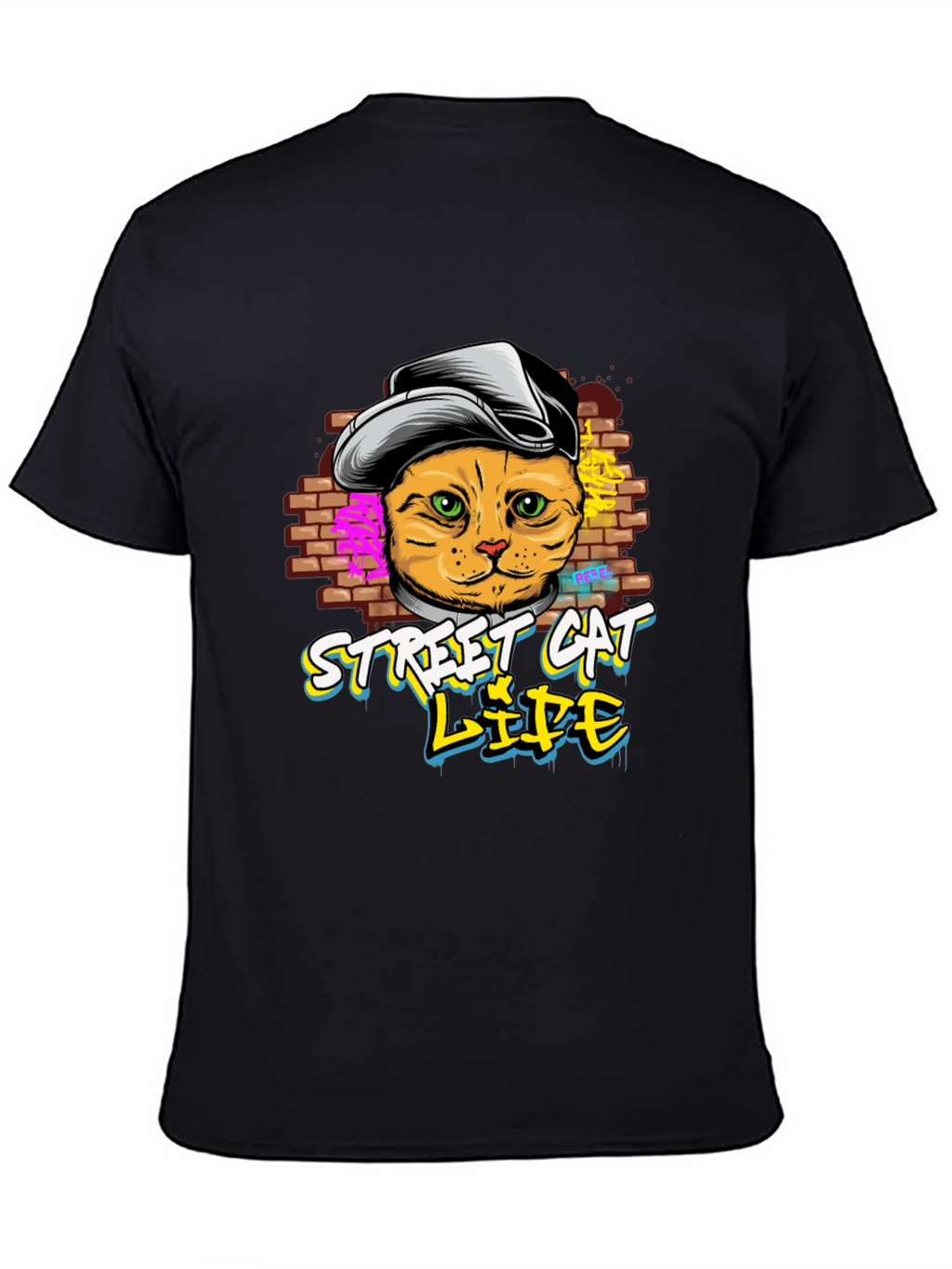 Street Cat Life Graphic T-Shirt