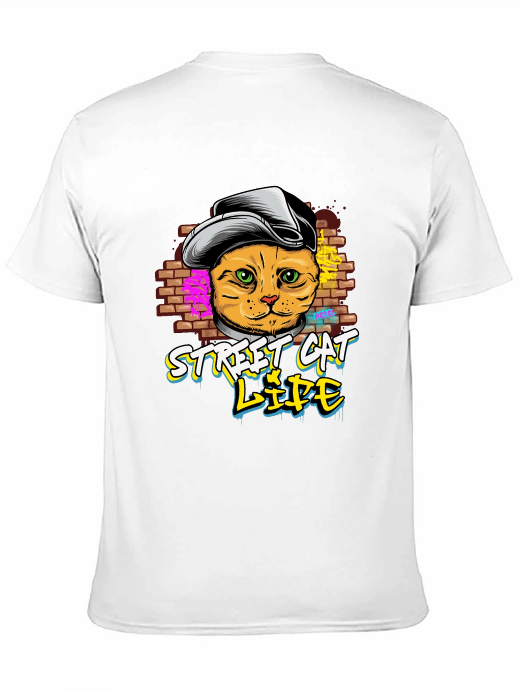 Street Cat Life Graphic T-Shirt