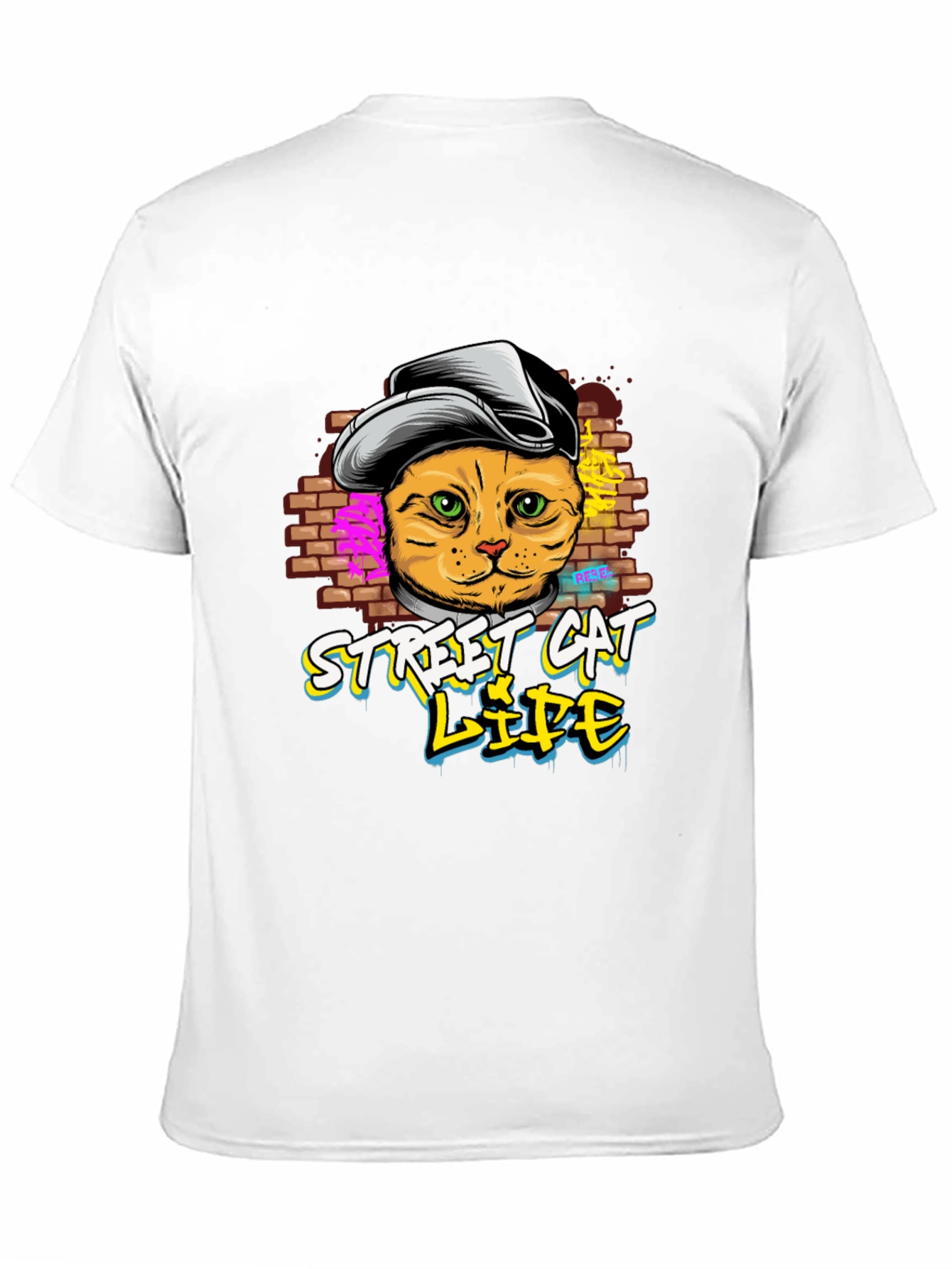 Street Cat Life Graphic T-Shirt
