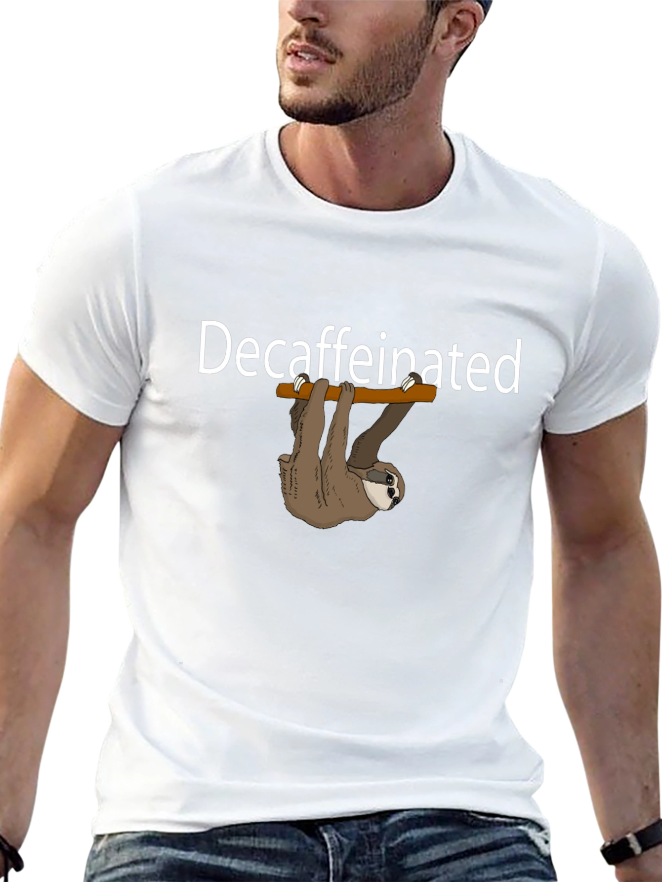 Decaffeinated Sloth Graphic T-Shirt