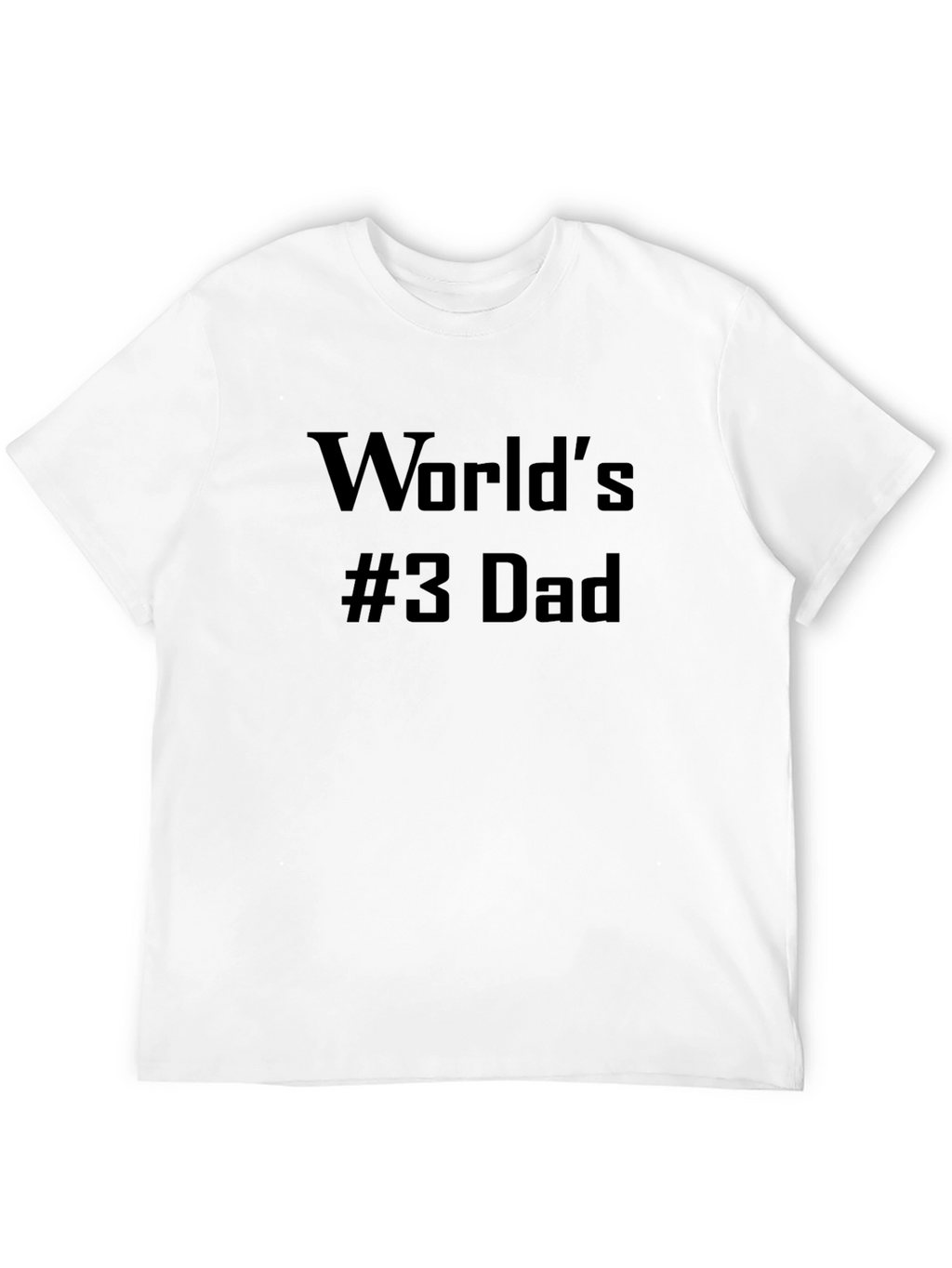 Worlds #3 Dad Black Graphic T-Shirt