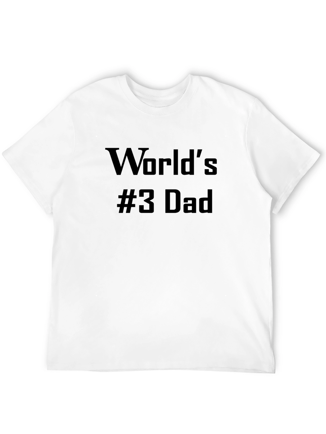 Worlds #3 Dad Black Graphic T-Shirt