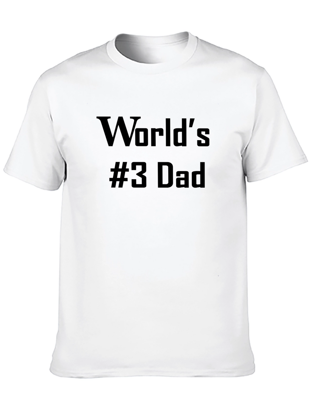 Worlds #3 Dad Black Graphic T-Shirt