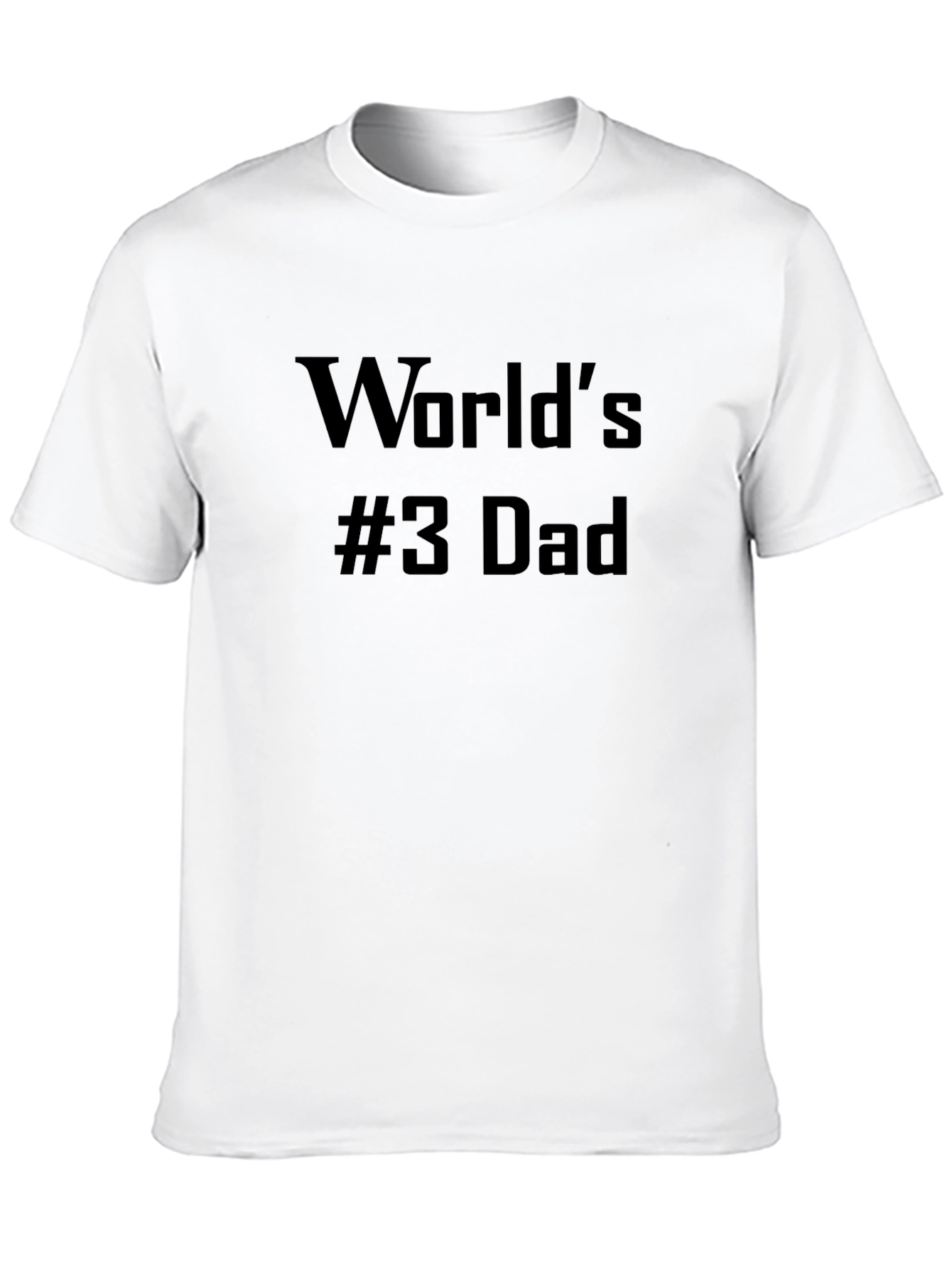Worlds #3 Dad Black Graphic T-Shirt