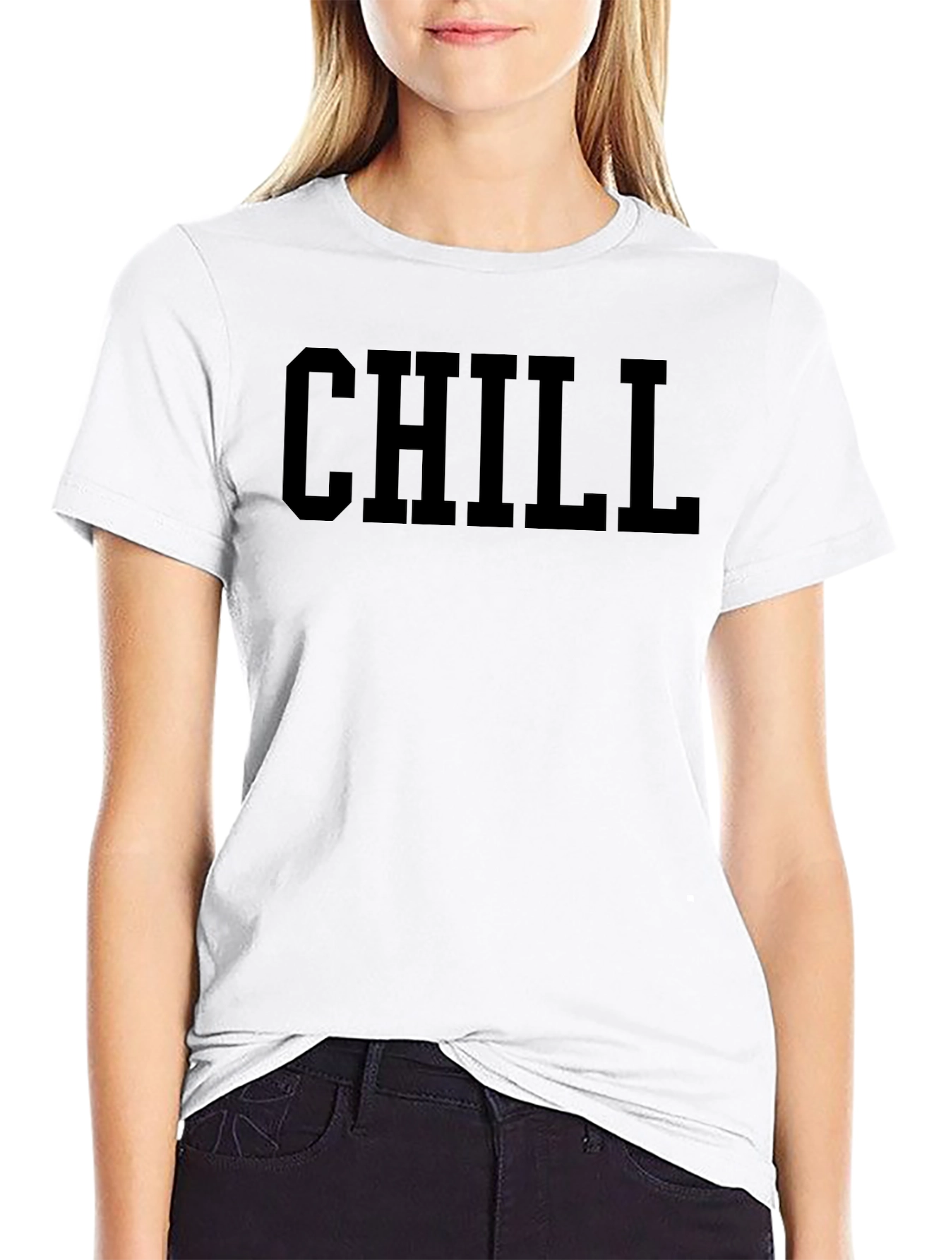 Chill Black Graphic T-Shirt - Relaxed Casual Wear