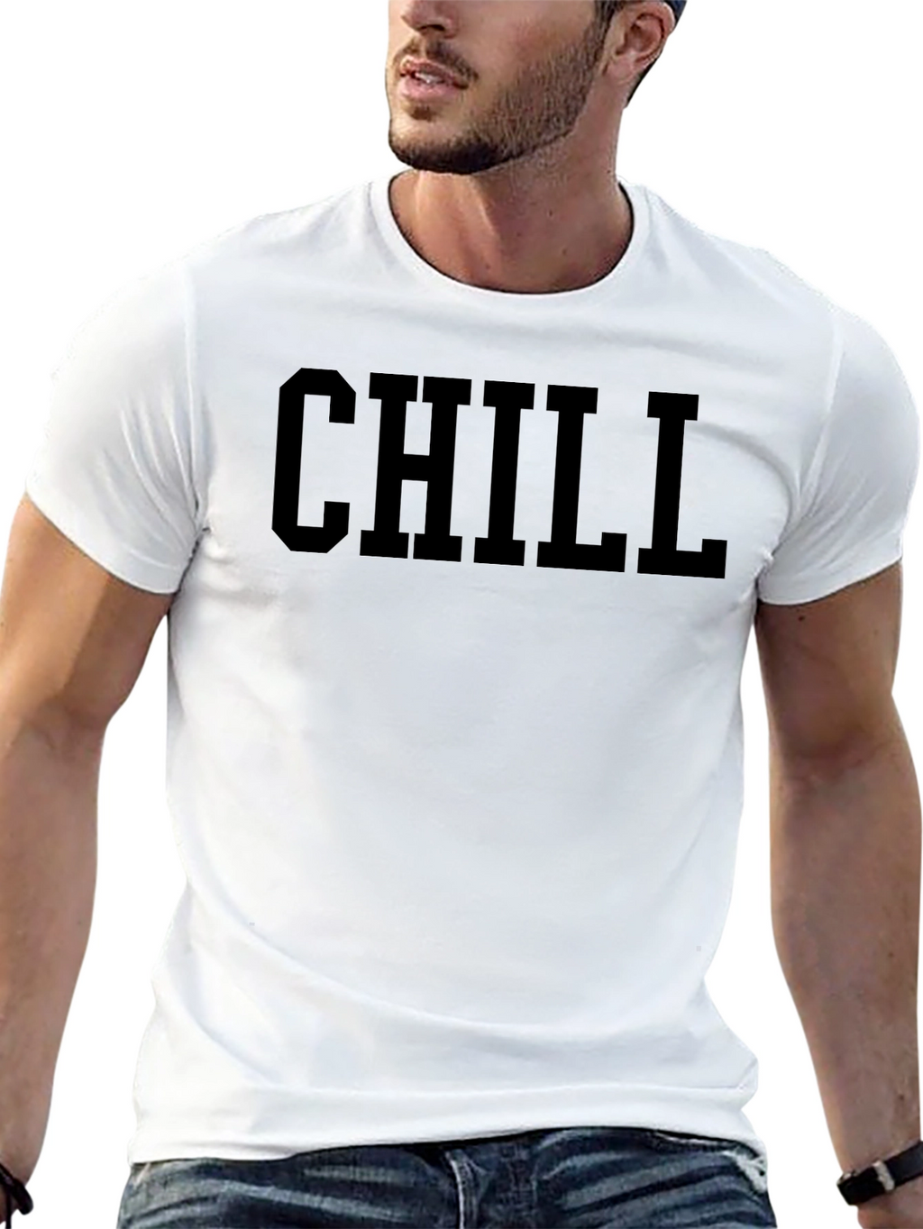 Chill Black Graphic T-Shirt - Relaxed Casual Wear