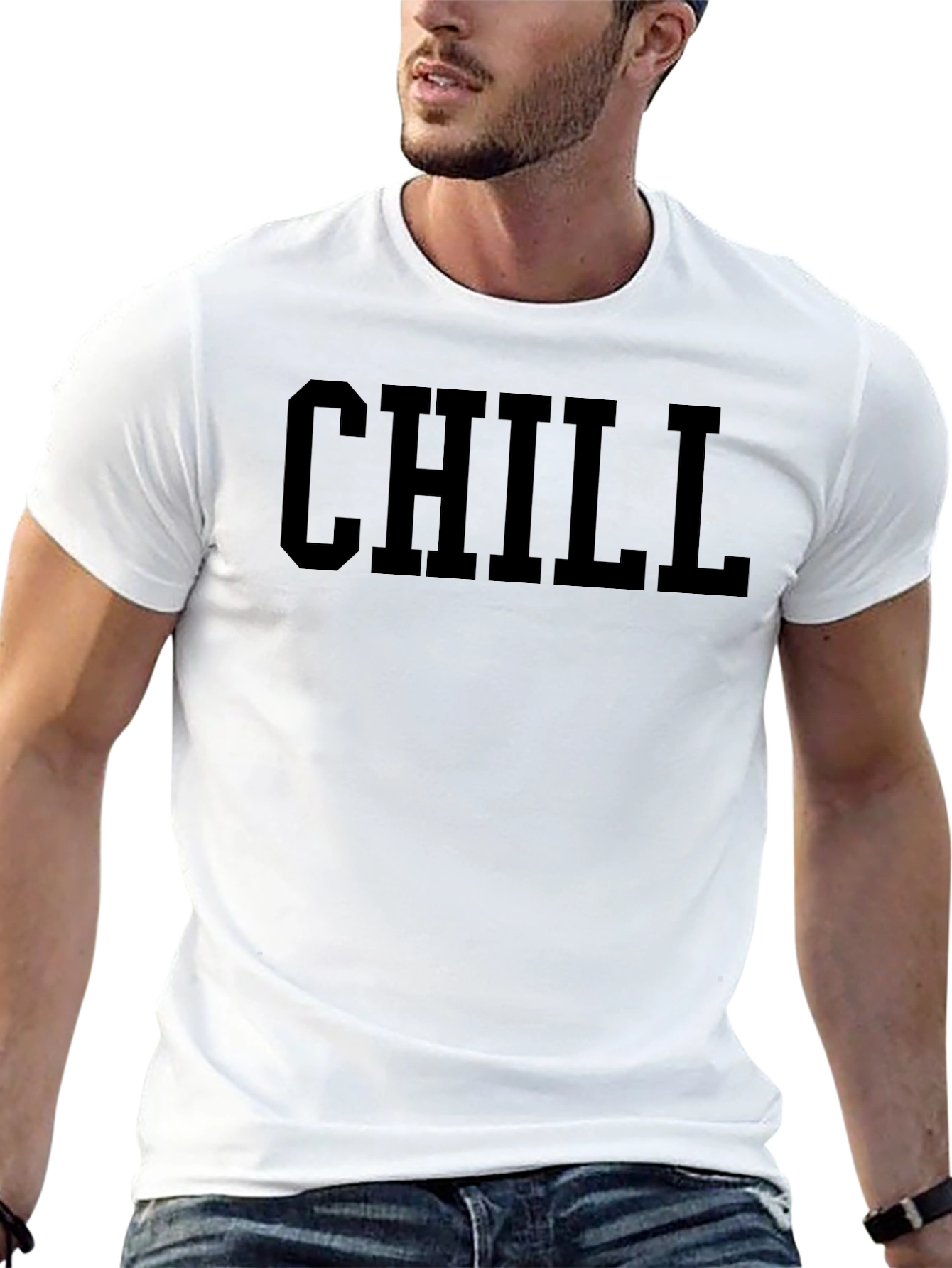 Chill Black Graphic T-Shirt - Relaxed Casual Wear