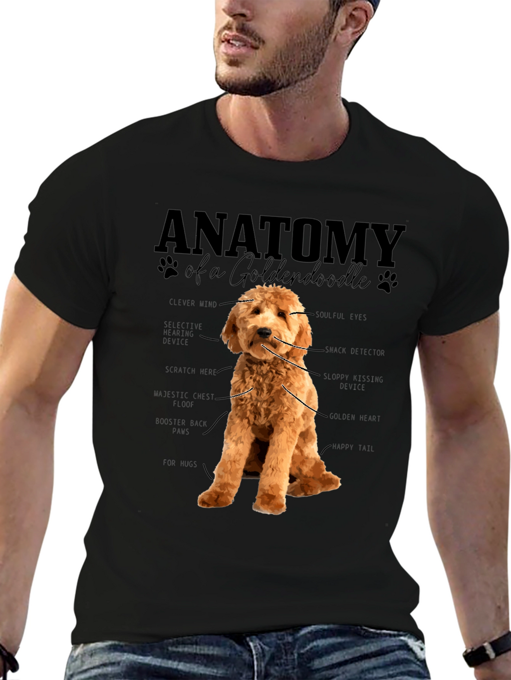 Anatomy of a Goldendoodle T-Shirt