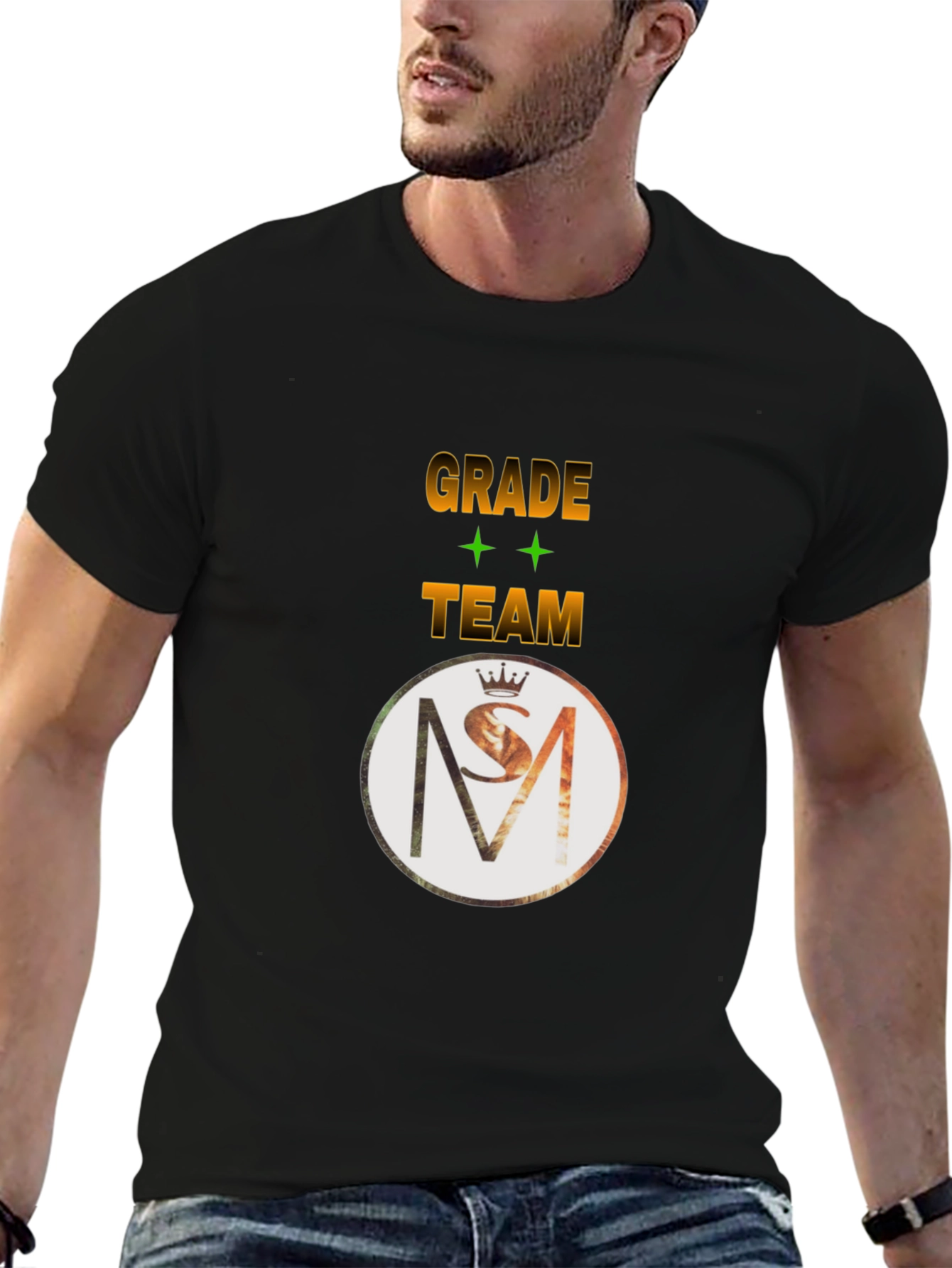 Grade Team T-Shirt - Black Cotton Blend