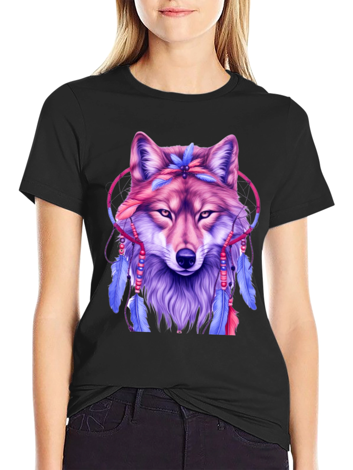 Wolf Dreamcatcher Graphic Tee