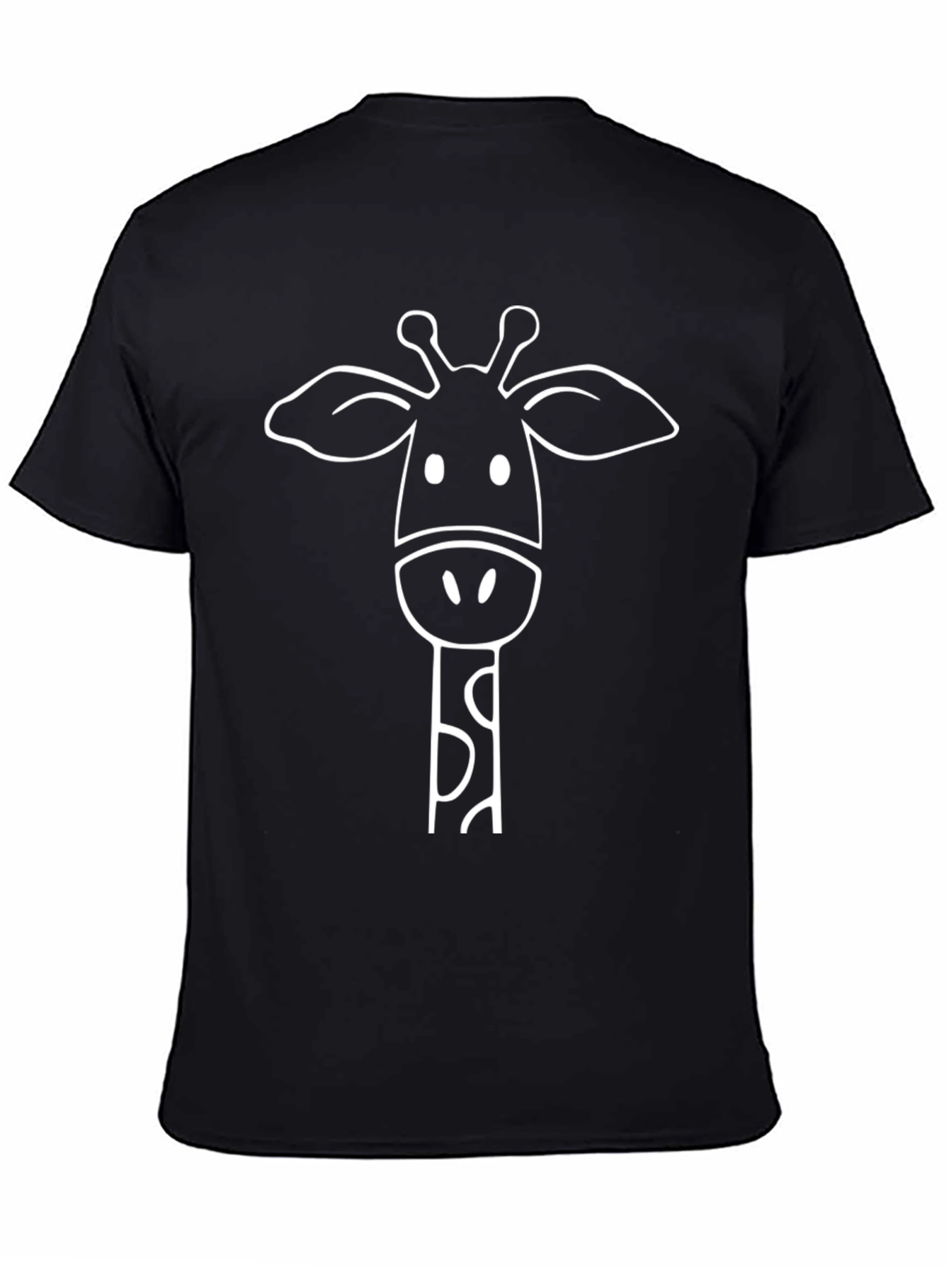 Giraffe Graphic Tee - Black Crewneck T-Shirt