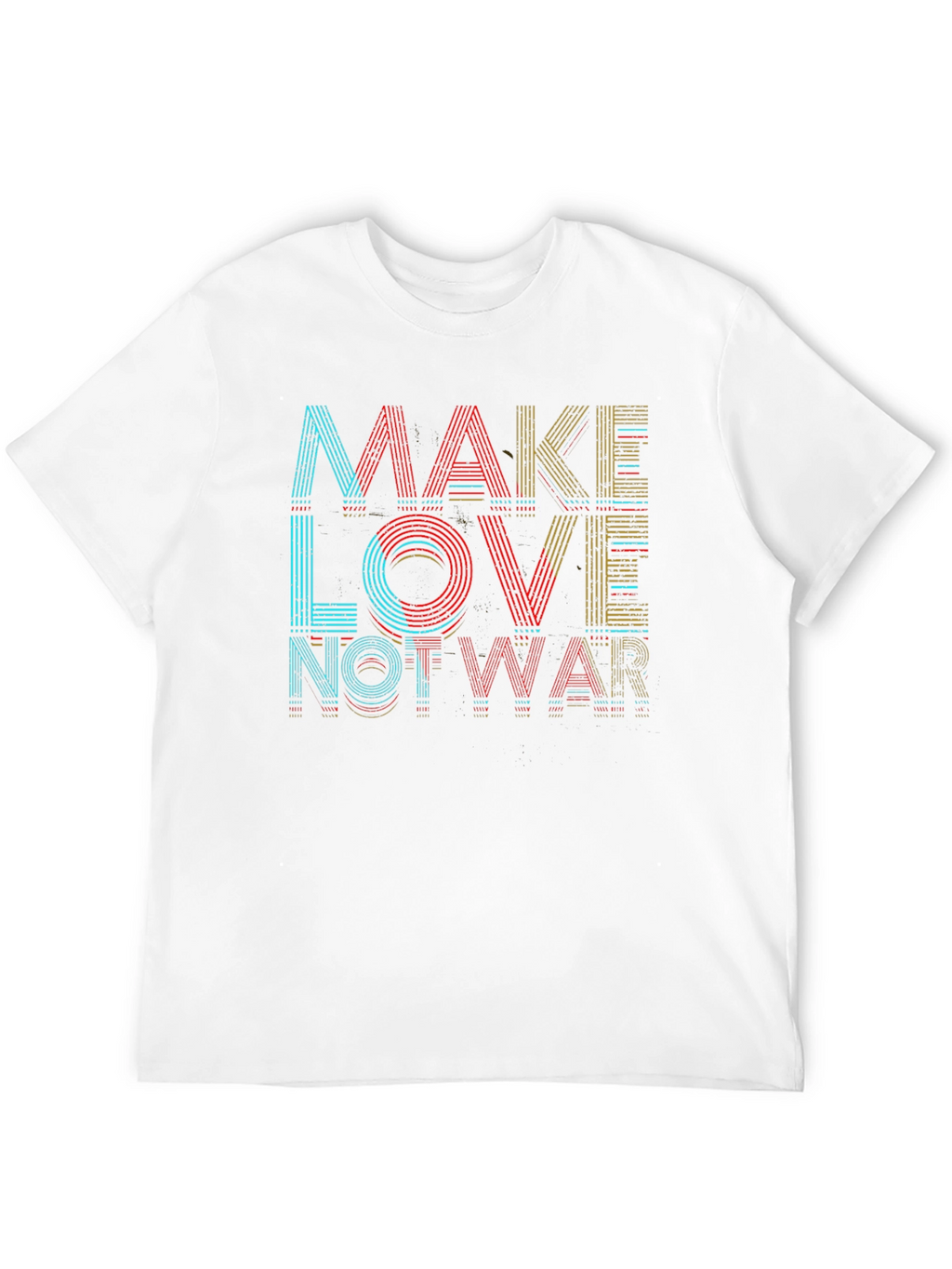 Make Love Not War Graphic T-Shirt - Black