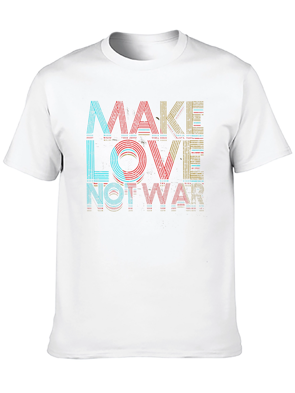 Make Love Not War Graphic T-Shirt - Black