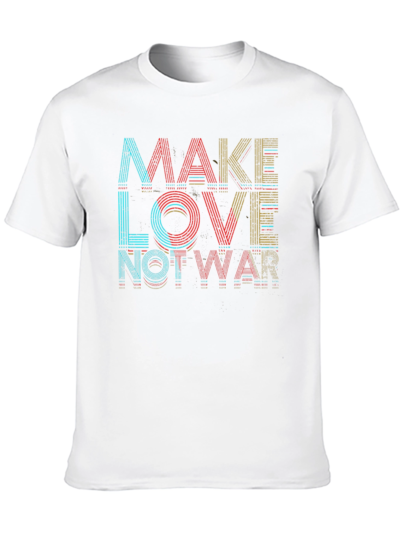 Make Love Not War Graphic T-Shirt - Black