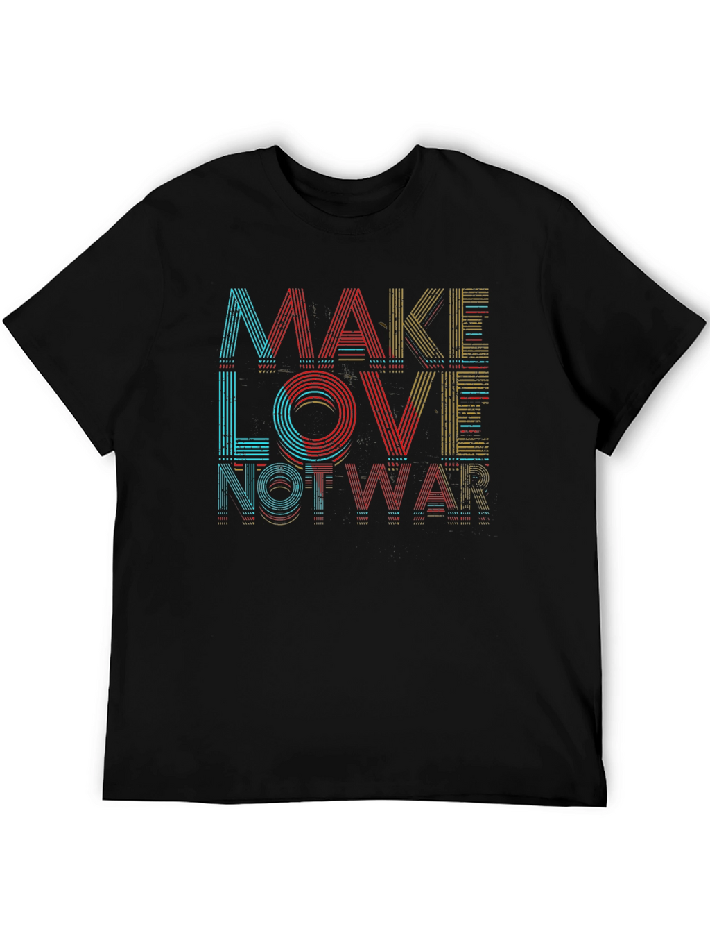 Make Love Not War Graphic T-Shirt - Black