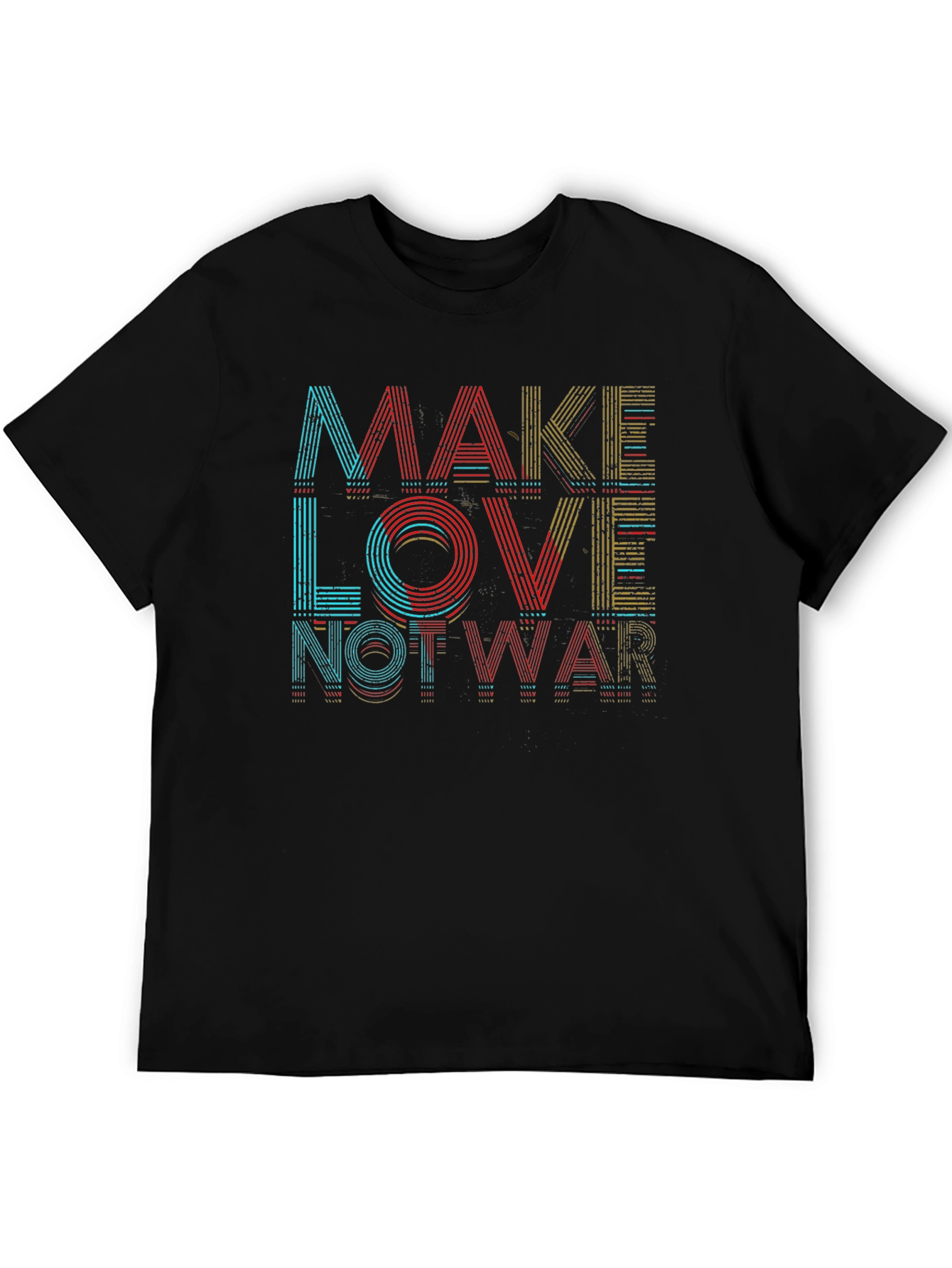 Make Love Not War Graphic T-Shirt - Black