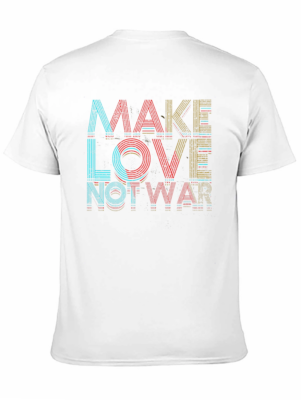 Make Love Not War Graphic T-Shirt - Black