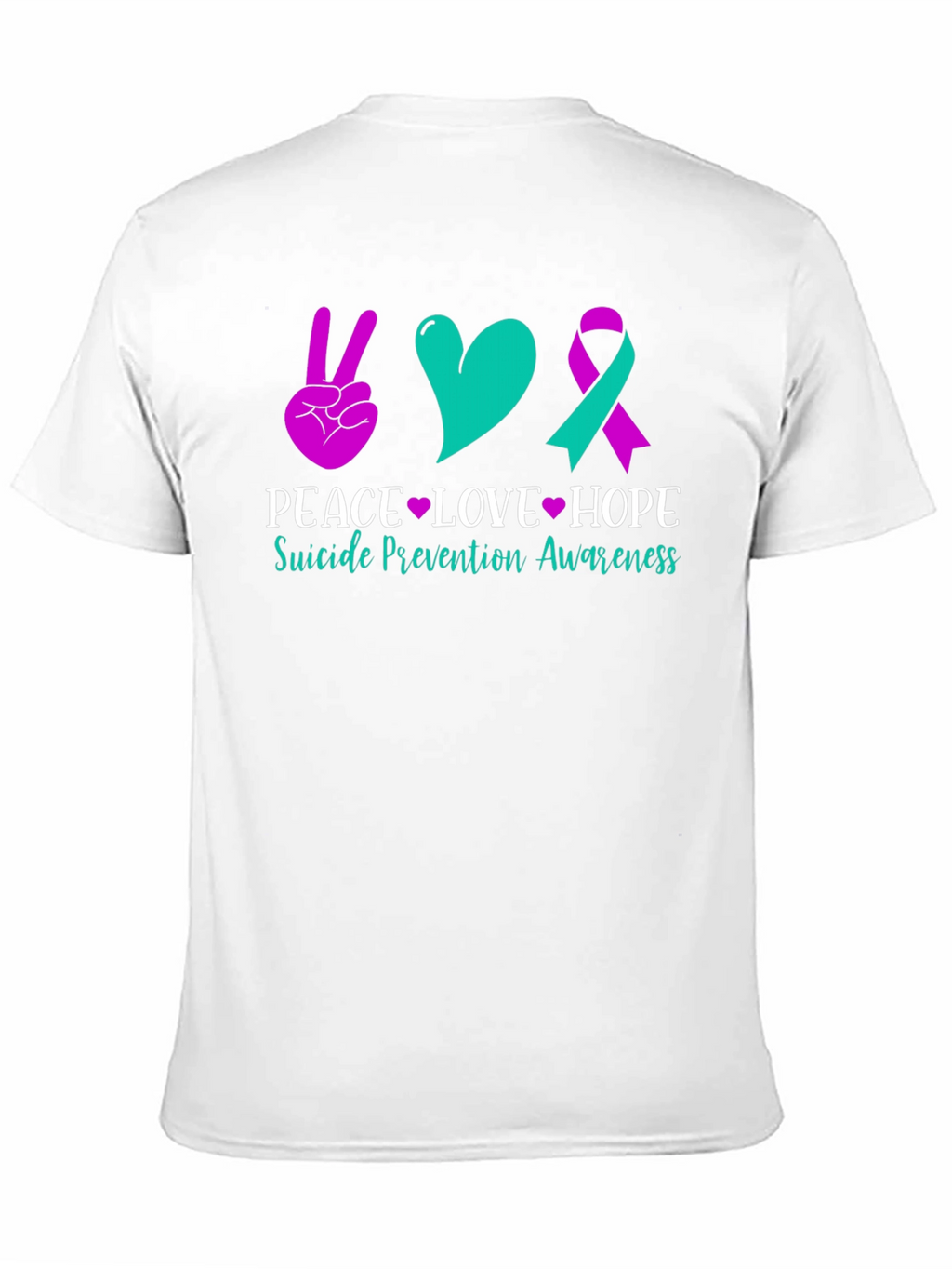 Peace Love Hope Suicide Prevention Awareness Graphic Tee