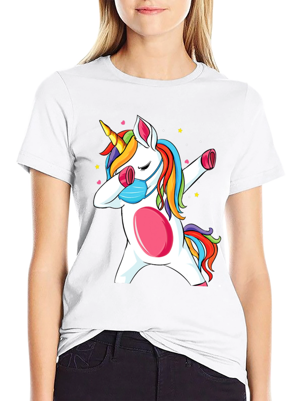 Dabbing Unicorn Mask T-Shirt