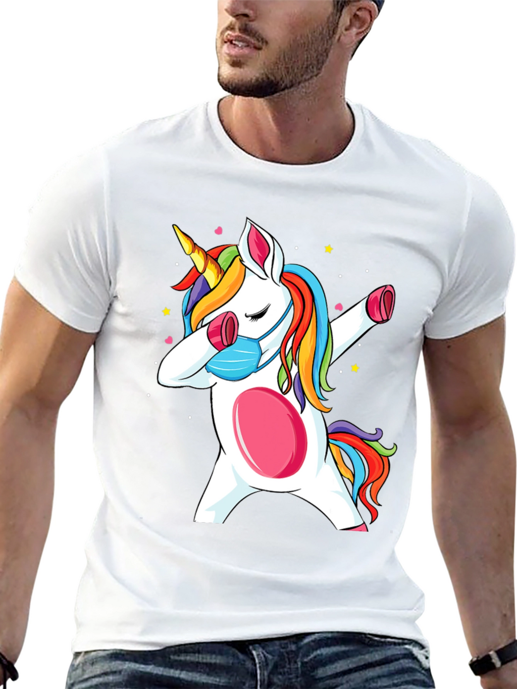 Dabbing Unicorn Mask T-Shirt