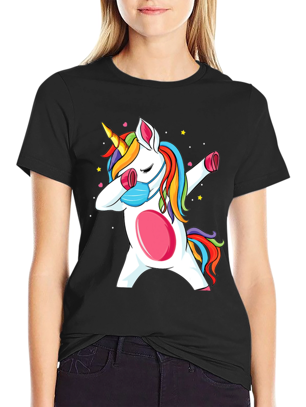 Dabbing Unicorn Mask T-Shirt