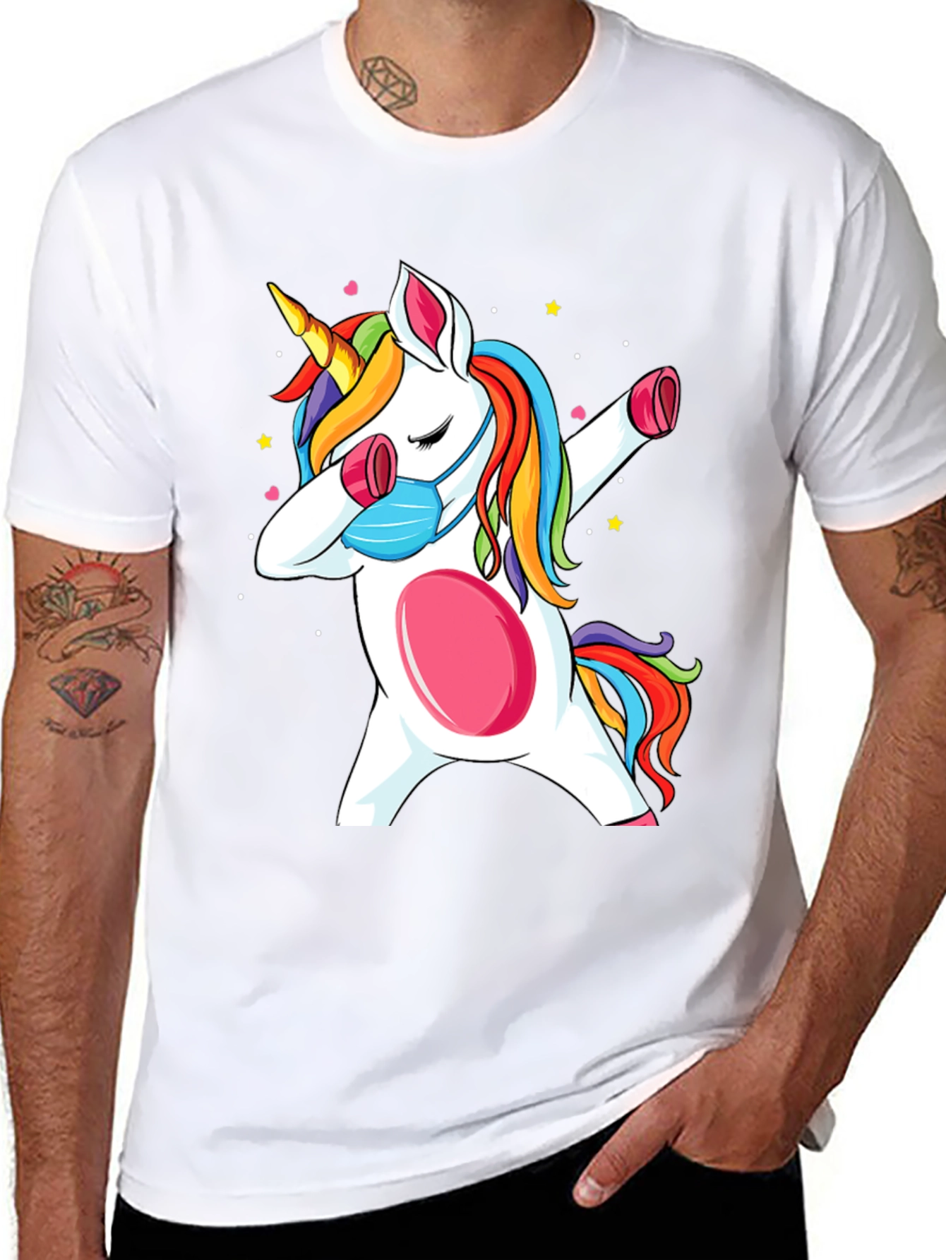 Dabbing Unicorn Mask T-Shirt