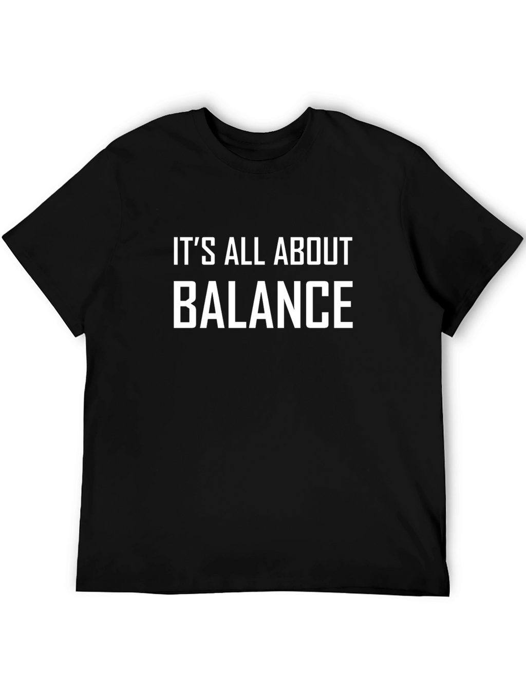 Balance Graphic Tee - Black Cotton Blend Shirt