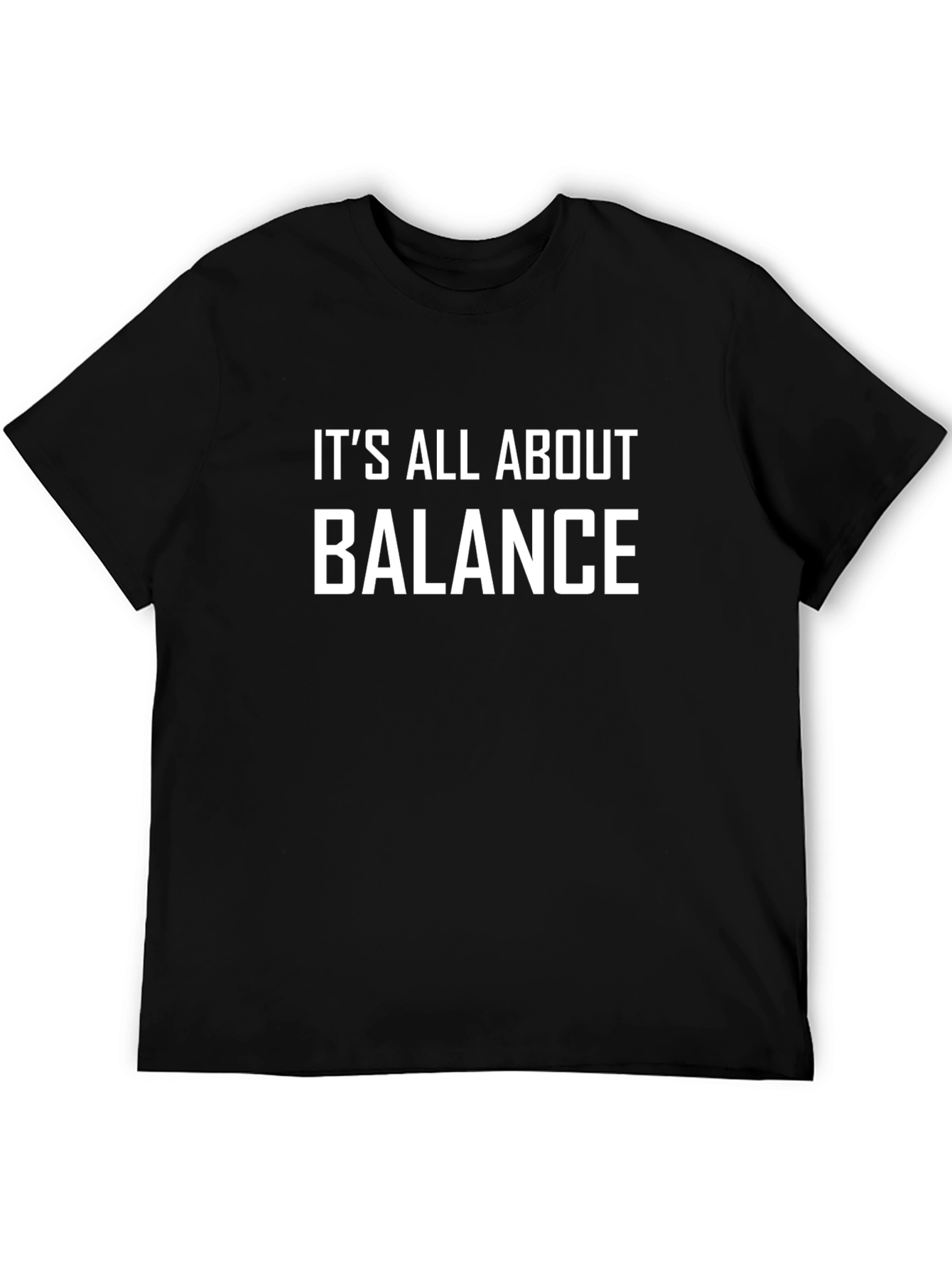 Balance Graphic Tee - Black Cotton Blend Shirt